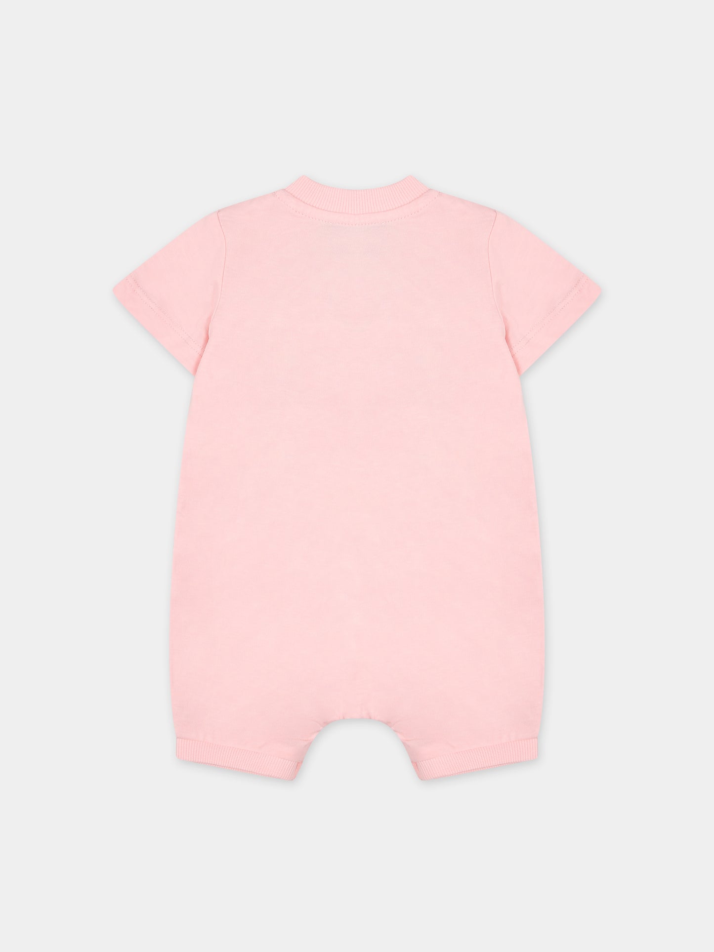 Pagliaccetto rosa per neonata con Teddy Bear,Moschino Kids,MNY022 LAA33 50209