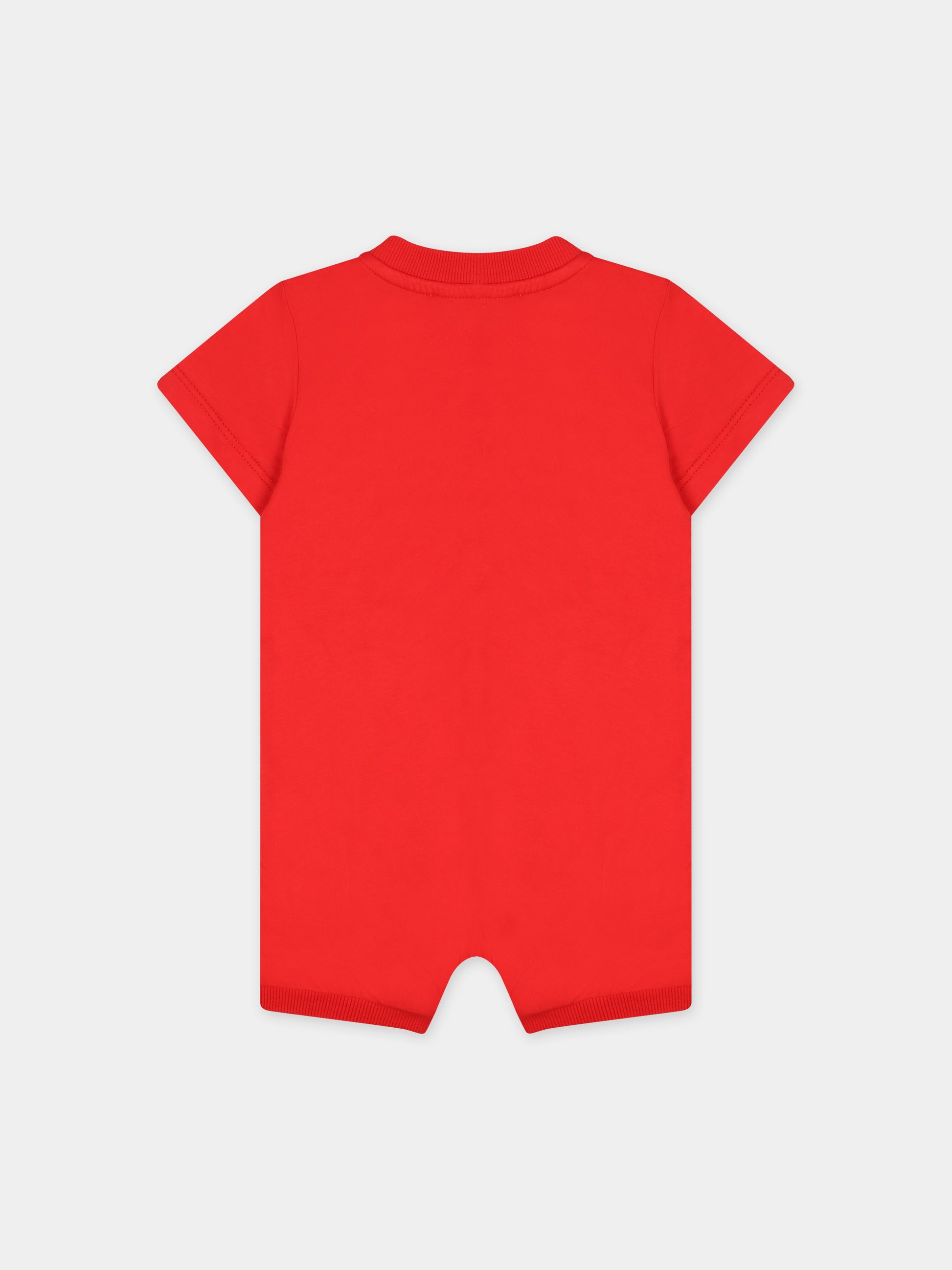 Pagliaccetto rosso per neonati con Teddy Bear,Moschino Kids,MNY022 LAA33 50109