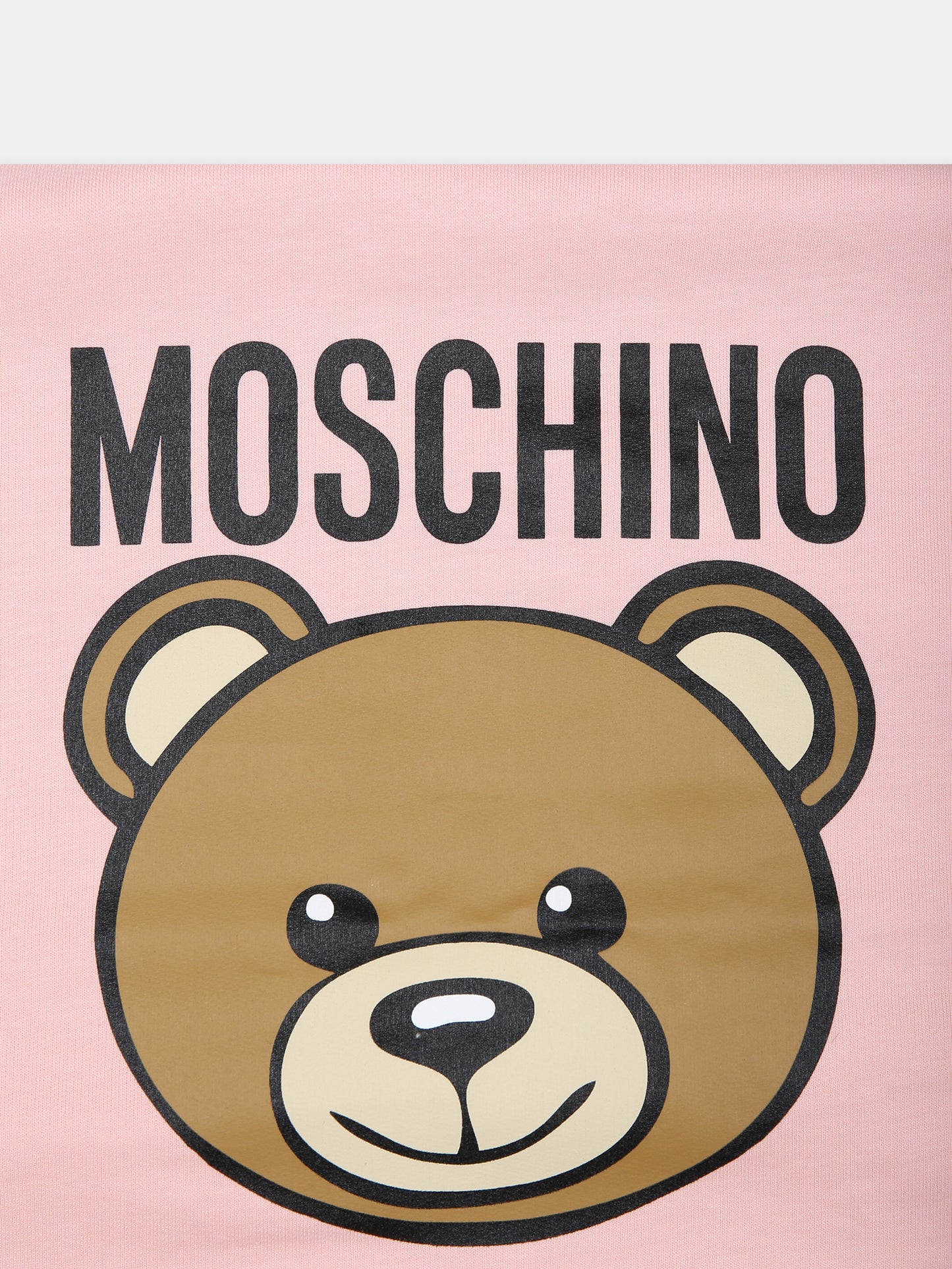 Coperta rosa per neonata con Teddy Bear e logo,Moschino Kids,M6B005 LCA19 50209