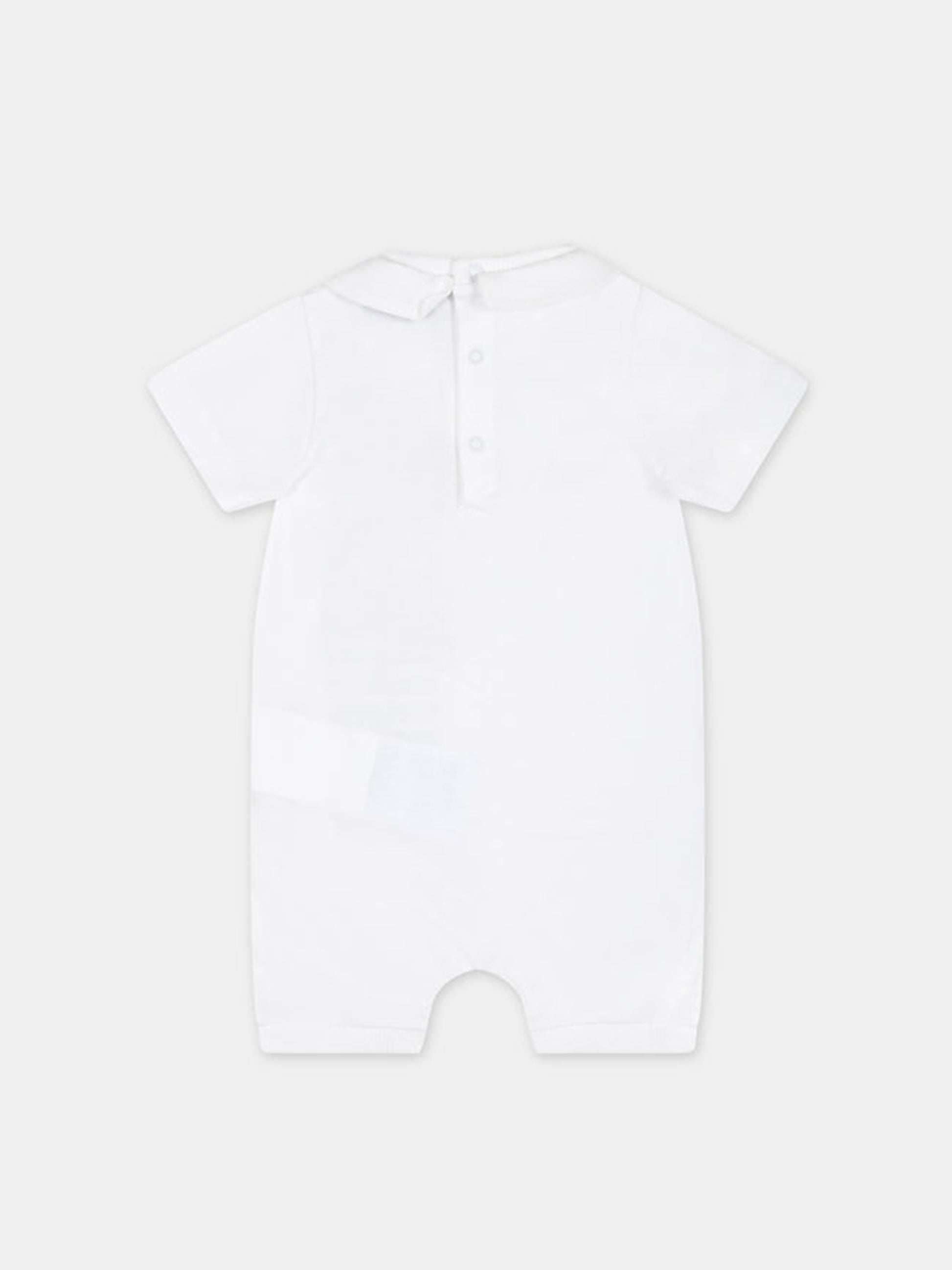 Pagliaccetto bianco per neonati con Teddy Bear,Moschino Kids,MUY06L LAA17 10101