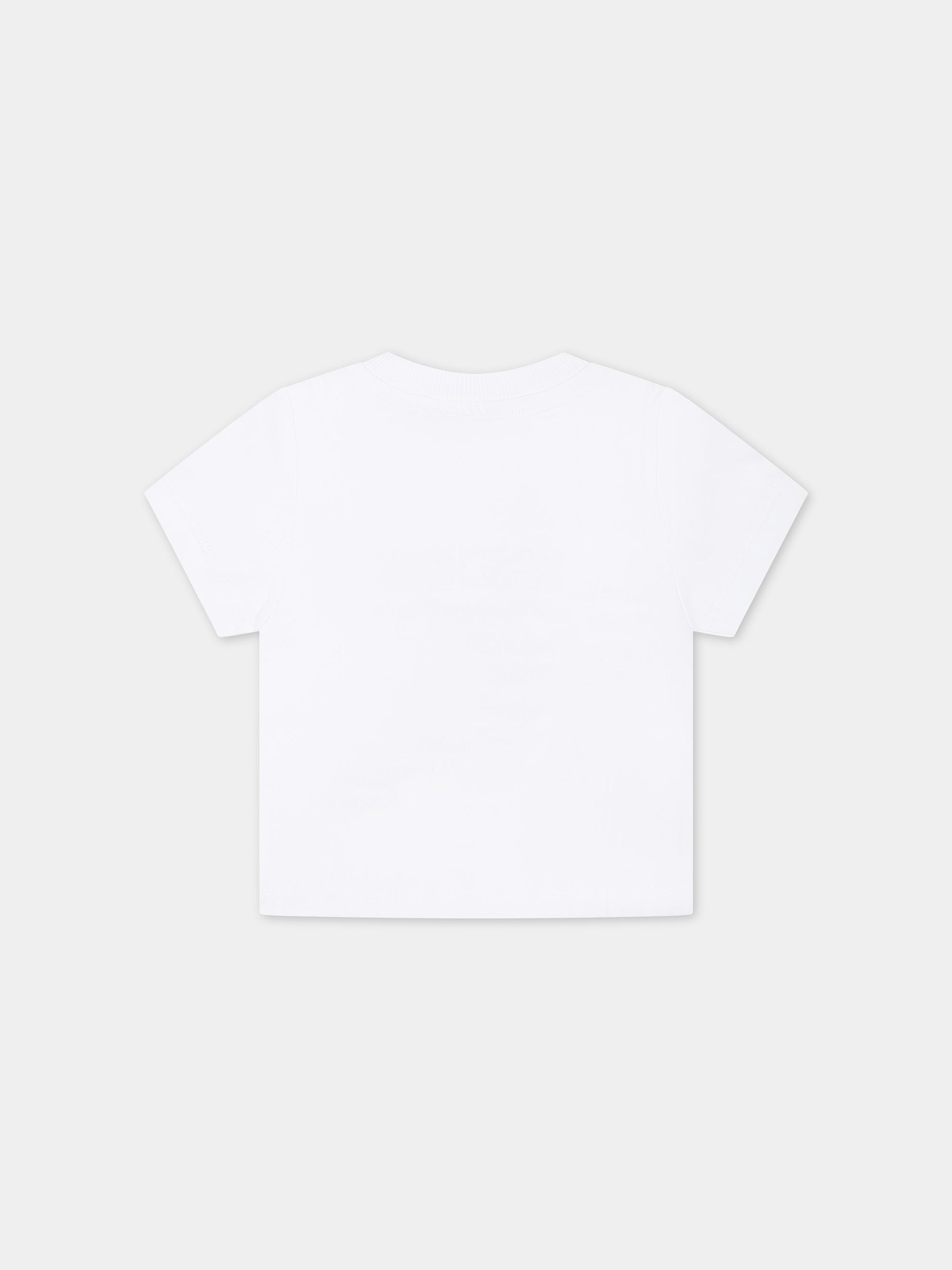 T-shirt bianca per neonati con Teddy Bear,Moschino Kids,MUM03Y LAA02 10101