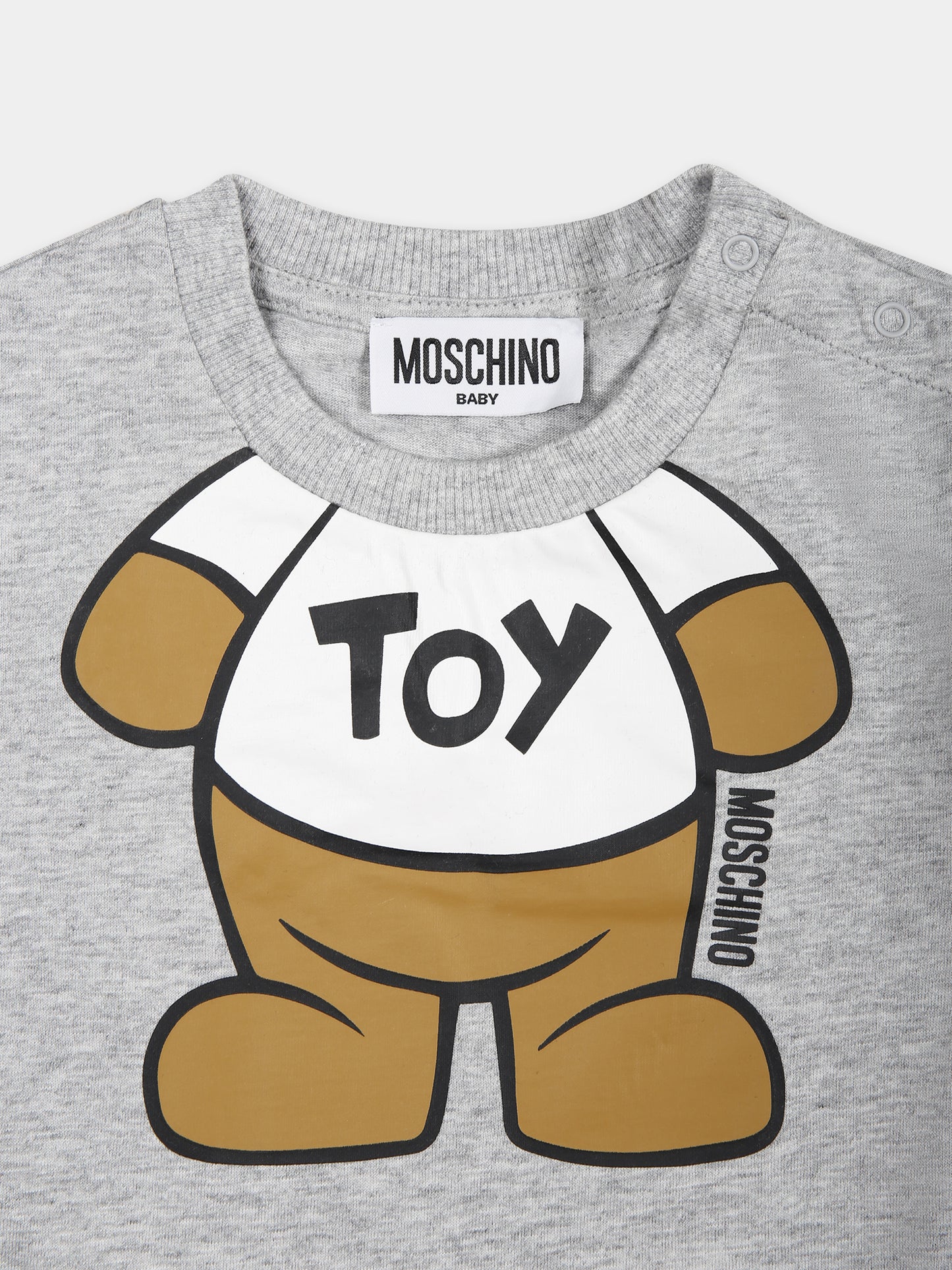 T-shirt grigia per neonata con Teddy Bear,Moschino Kids,MYM032 LAA33 60926