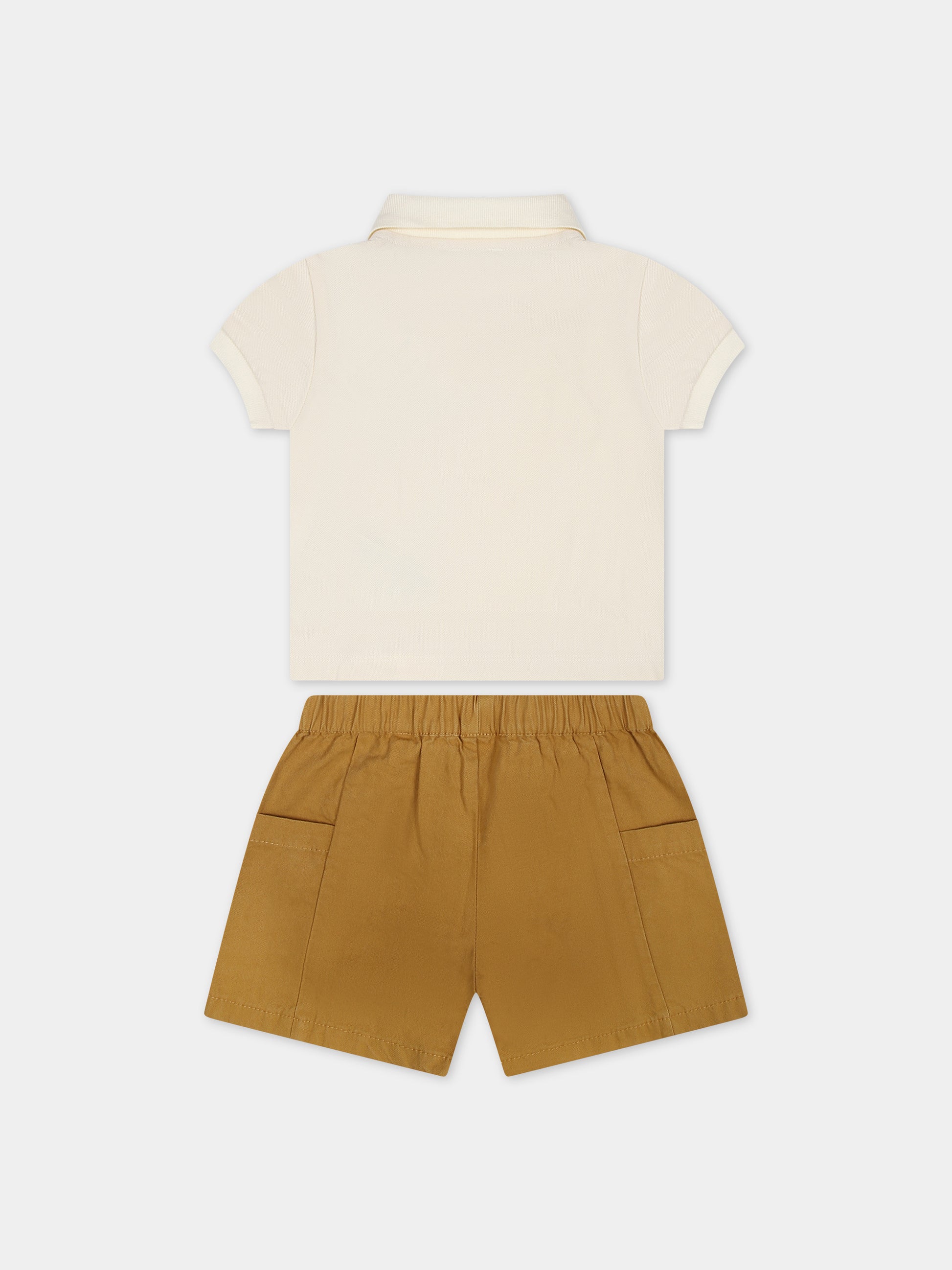 Completo multicolor per neonato con stampa Teddy Bear e logo,Moschino Kids,MUG011 LUA02 20327