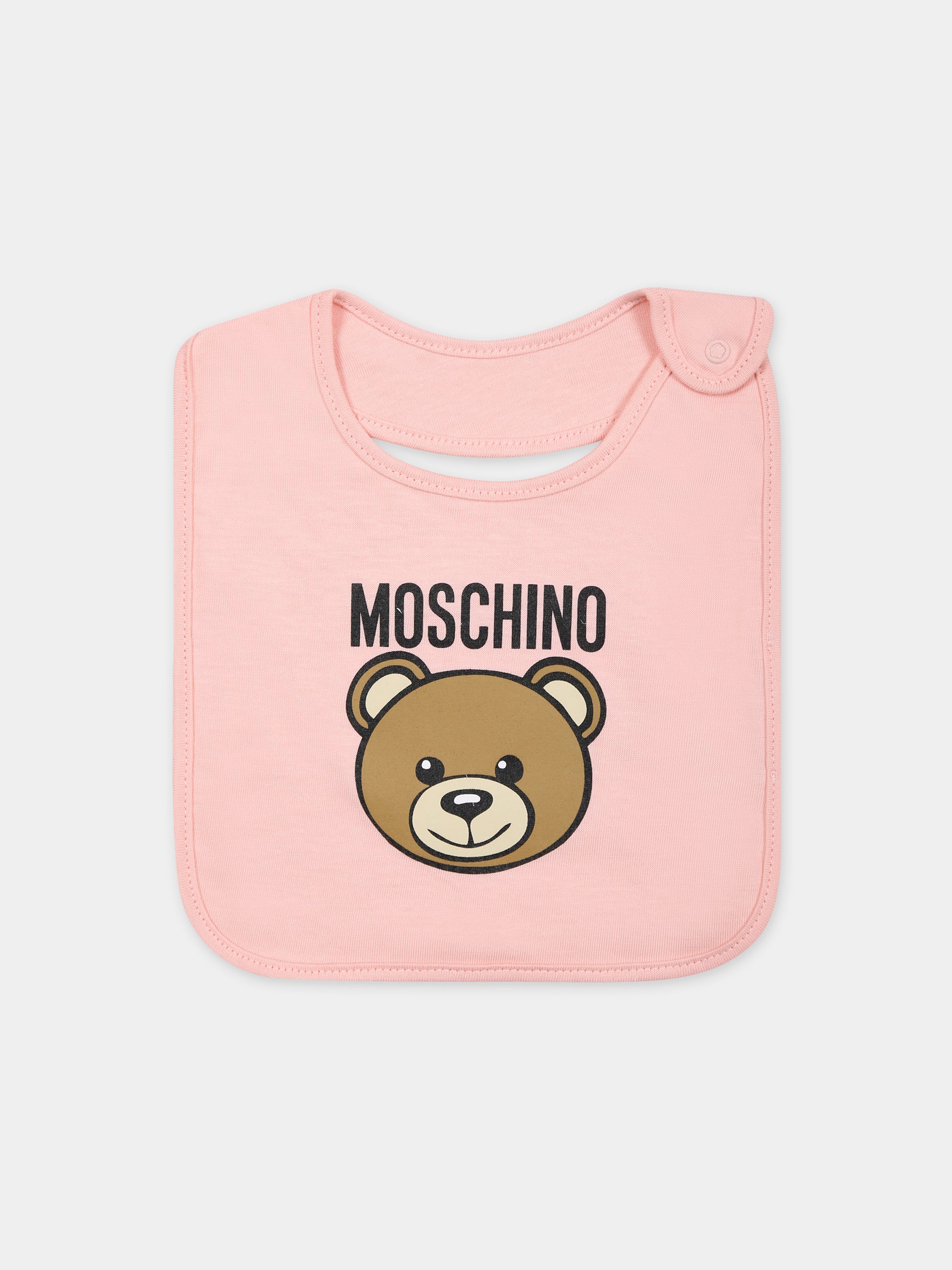 Set rosa per neonata con Teddy Bear,Moschino Kids,MUY06Q LCA19 50209