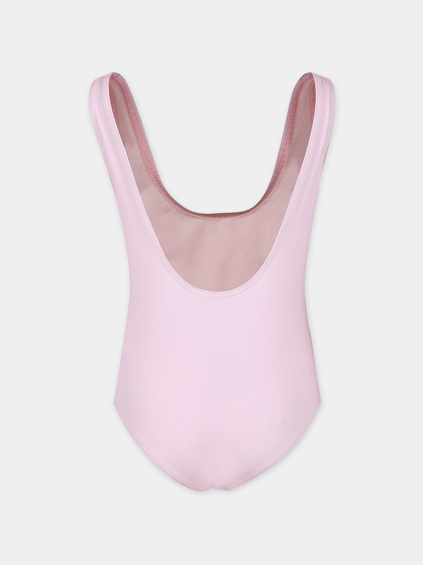 Costume rosa per bambina con Teddy Bear e fenicottero,Moschino Kids,HLL00B LKA00 50209