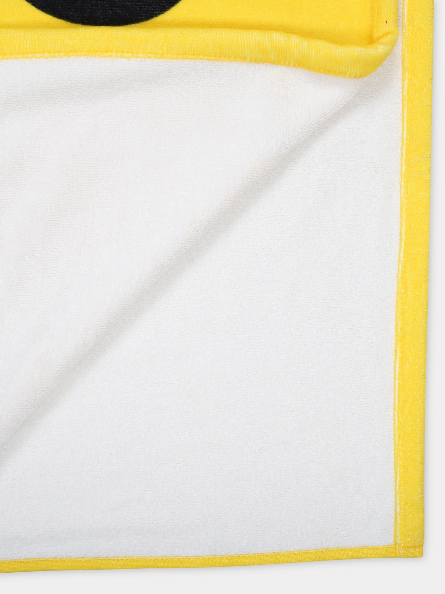 Telo mare giallo per bambini con Teddy Bear e logo,Moschino Kids,HPX01B LGA15 50162