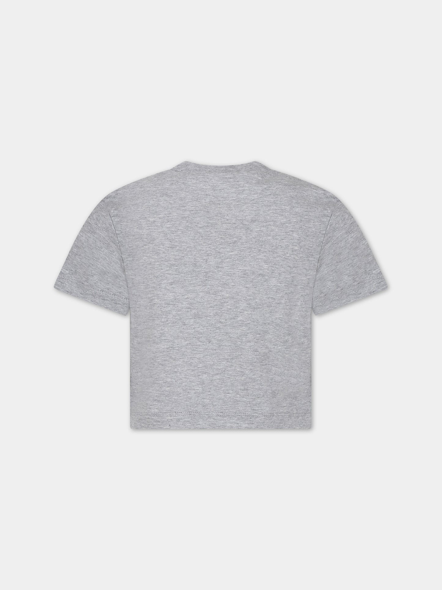 T-shirt grigia per bambina con logo,Marni Kids,M01027 M00NE MT241F 0M903