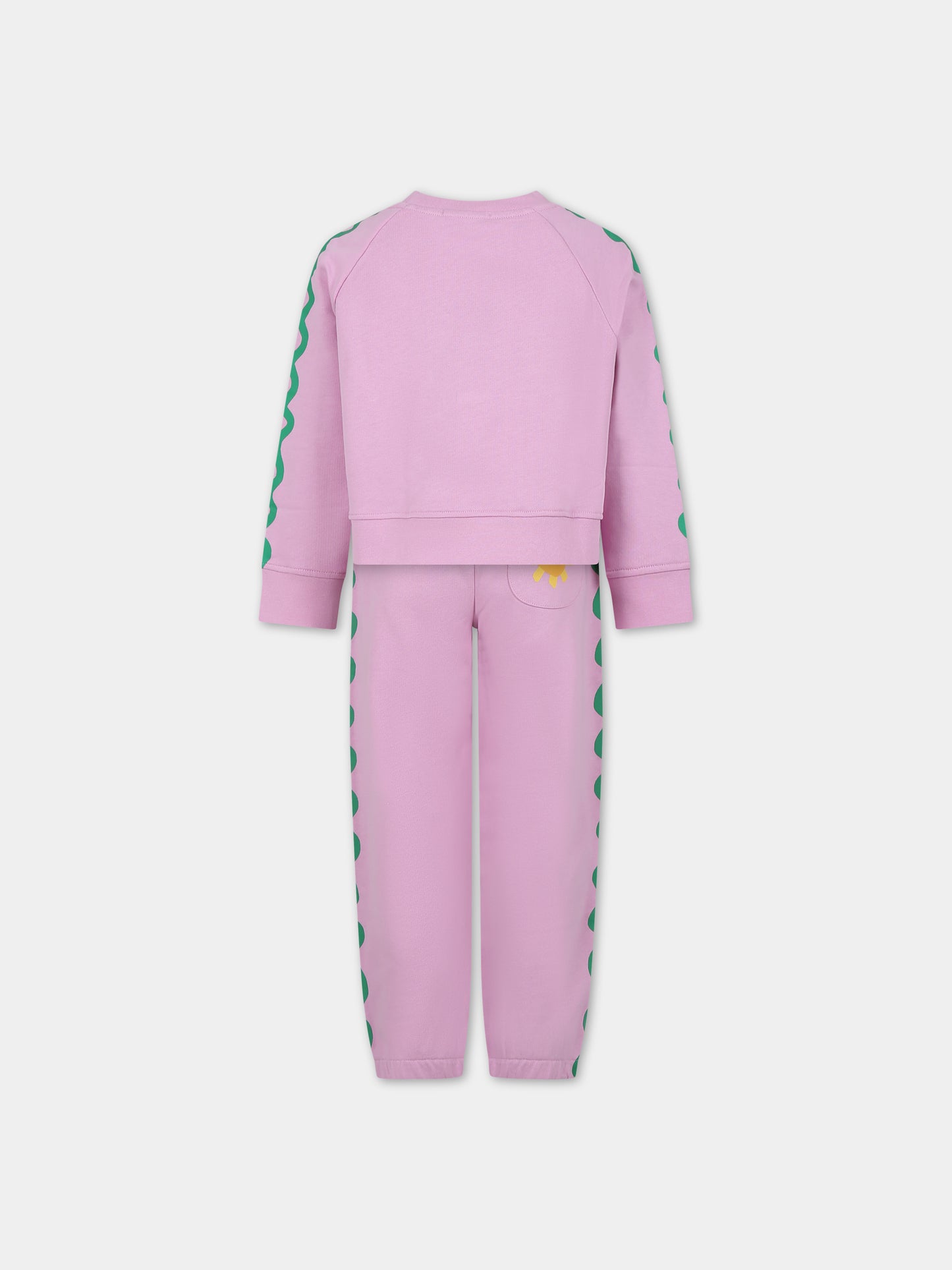 Completo rosa per bambina con logo,Stella Mccartney Kids,TU3A30 Z0499 50G