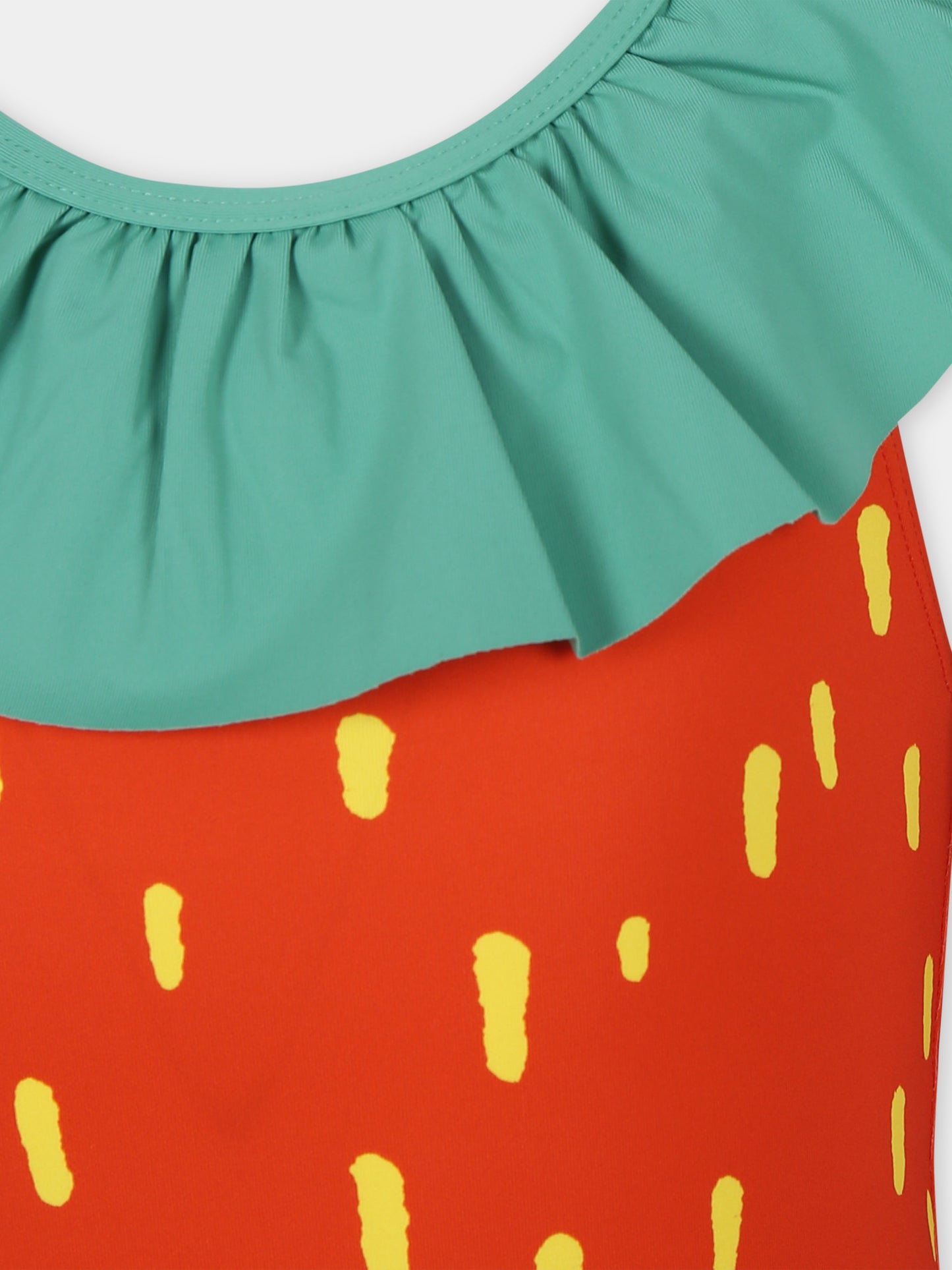 Costume intero rosso per bambina con stampa all-over,Stella Mccartney Kids,TUCB65 Z1773 421GL