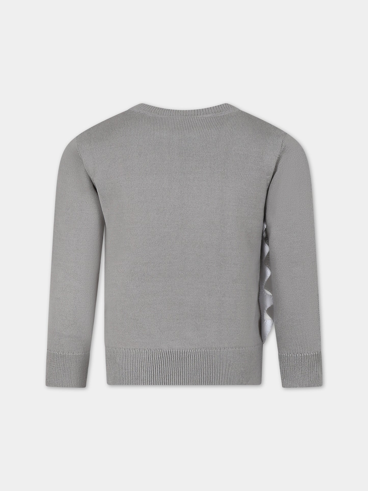 Maglione grigio per bambino con squalo,Stella Mccartney Kids,TU9P00 Z1877 909