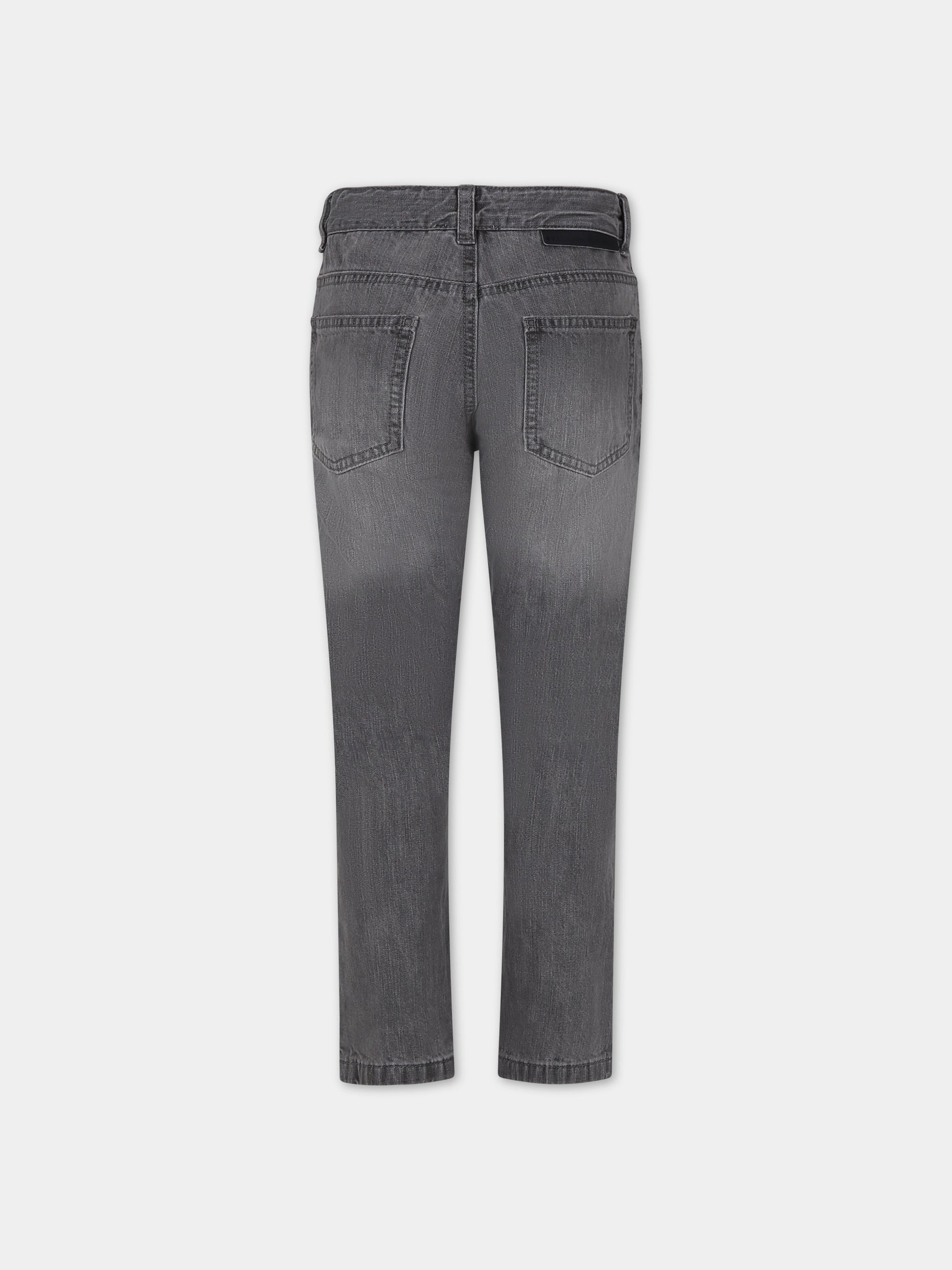 Jeans grigio per neonato con squalo,Stella Mccartney Kids,TU6R10 Z0746 907