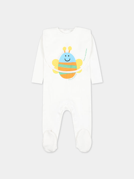 Set bianco per neonati con farfalla,Stella Mccartney Kids,TUB599 Z0669 101