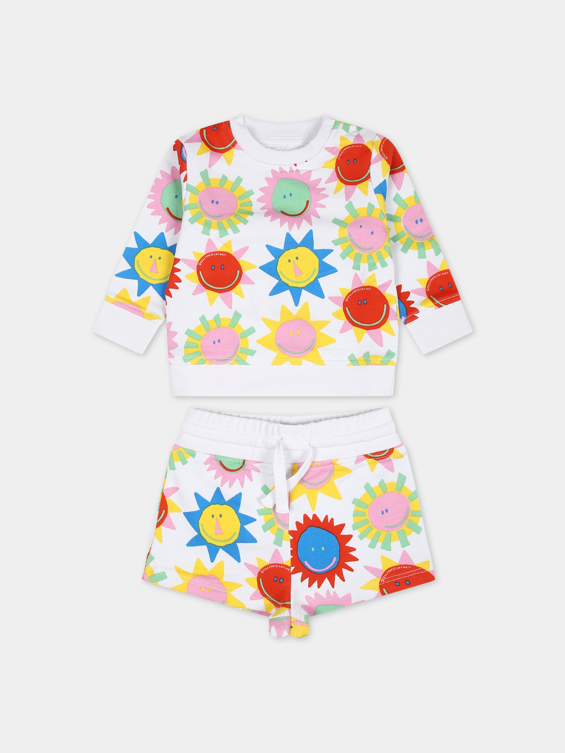 Completo bianco per neonata con sole,Stella Mccartney Kids,TU3030 Z1813 100MC