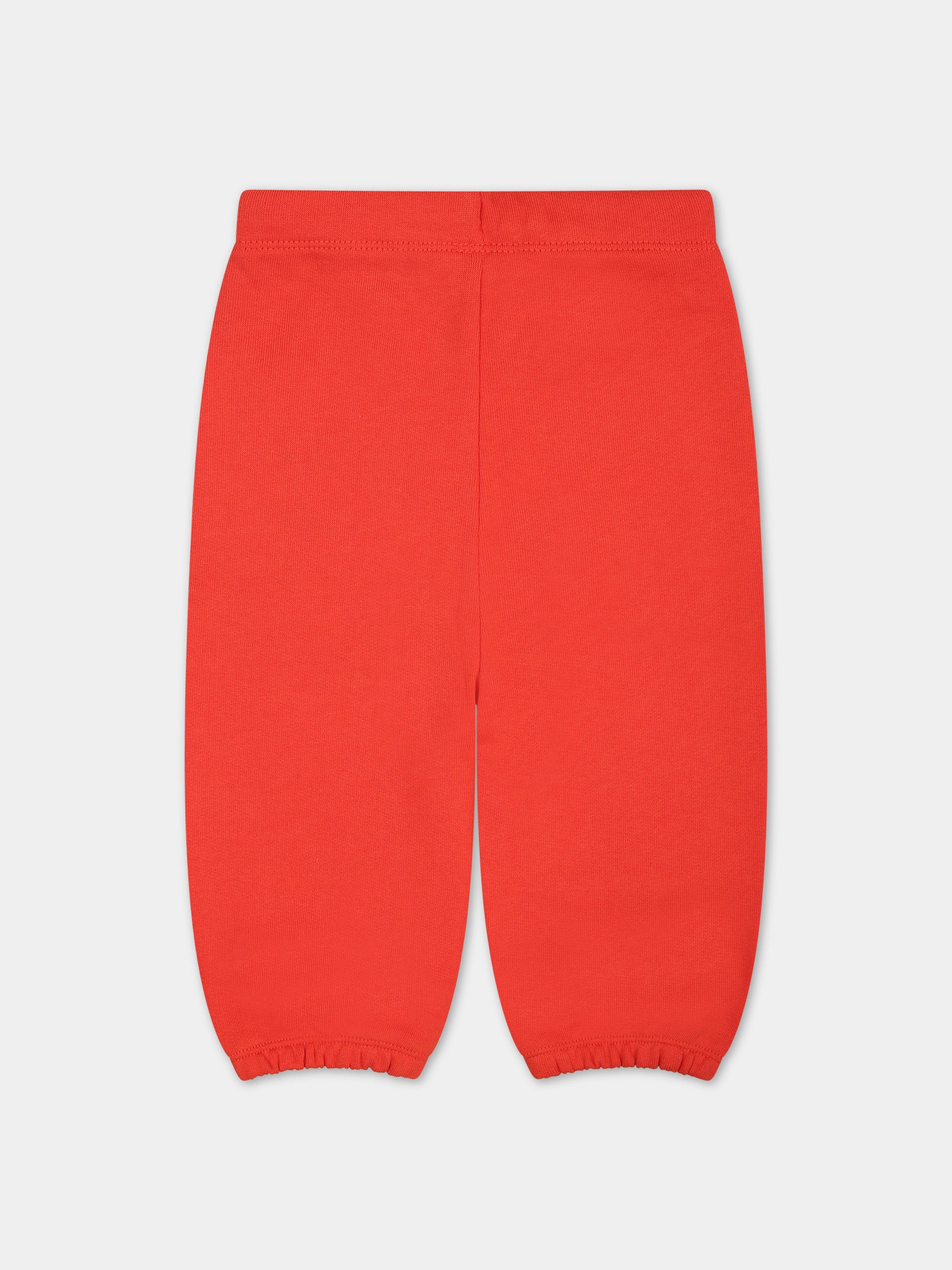 Pantaloni rossi per neonato con stampa sole,Stella Mccartney Kids,TU6550 Z0499 421