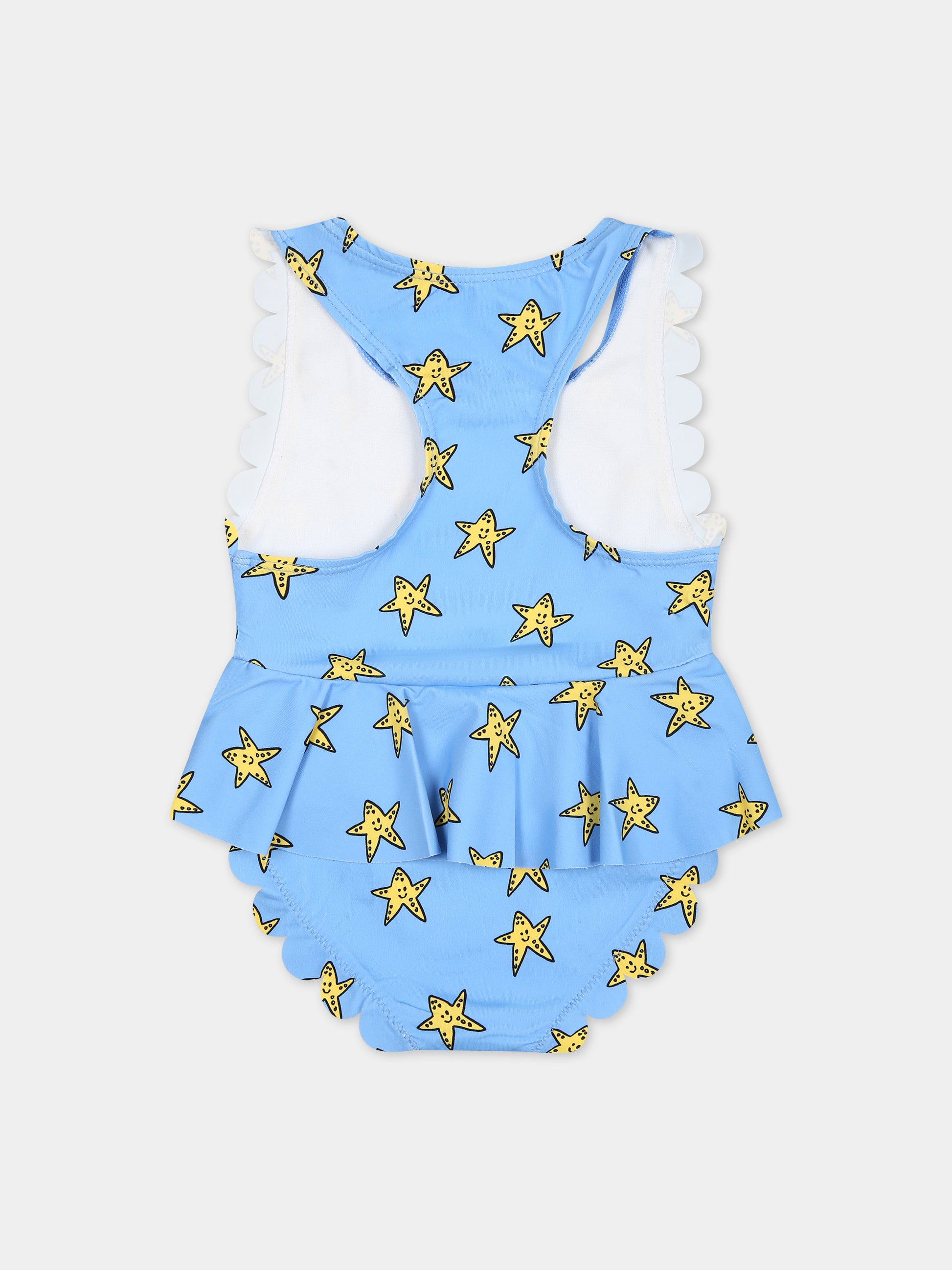 Costume intero azzurro per neonata,Stella Mccartney Kids,TUC099 Z1647 611MC