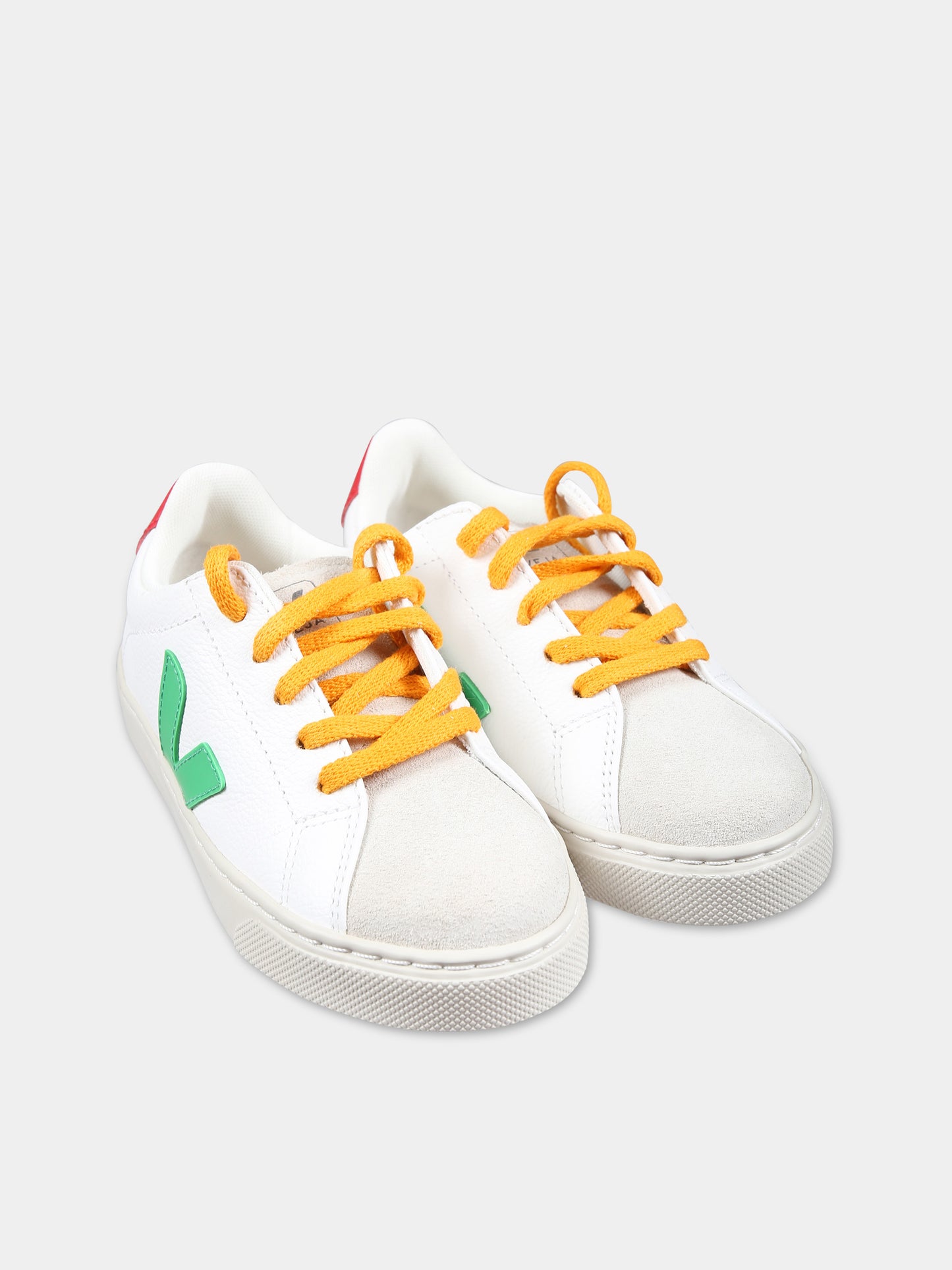 Sneakers bianche per bambini con logo,Veja,RS0503633C