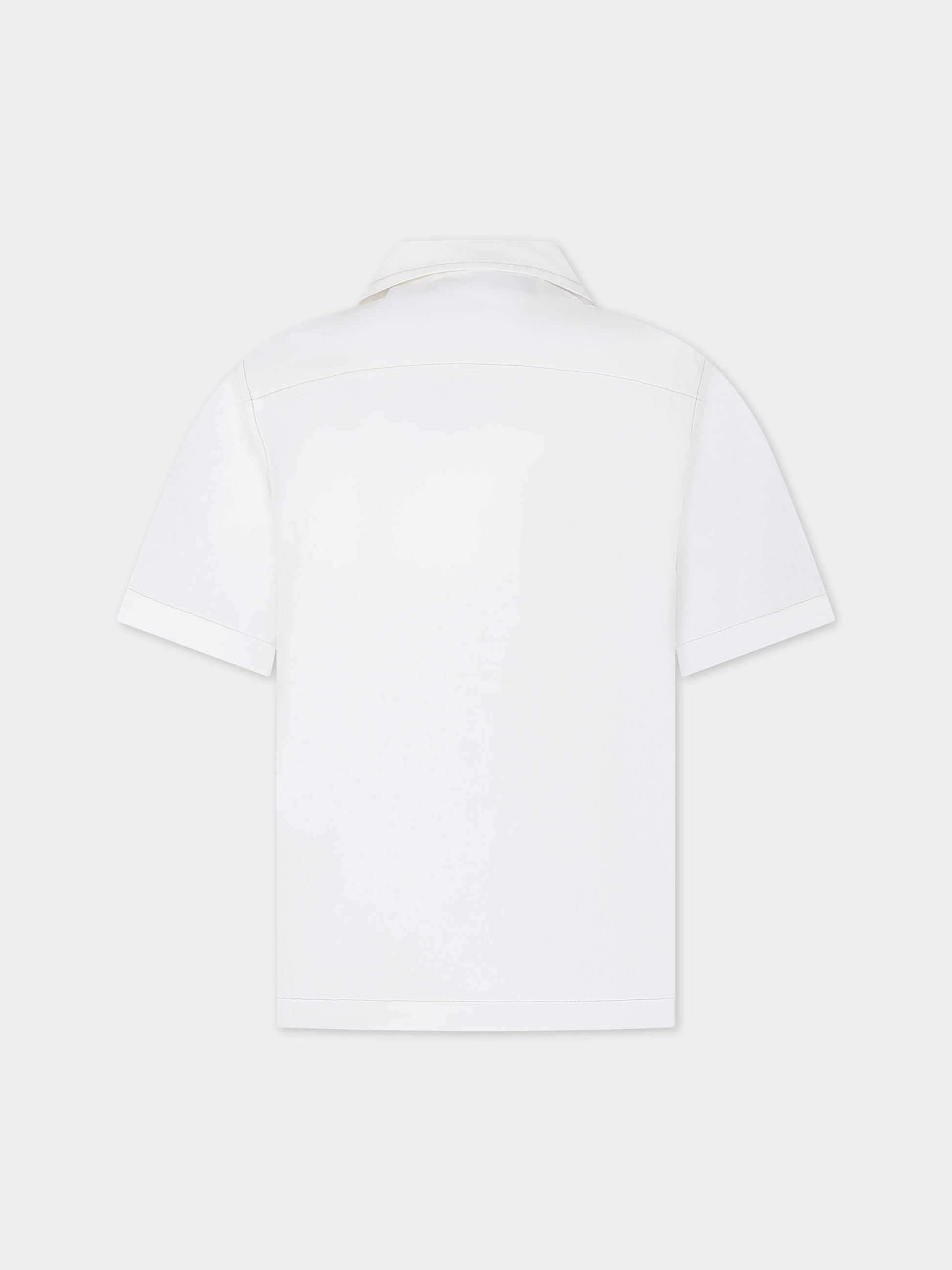 Ivory 'Jean' shirt for boy with logo,Jacquemus,Q00005 148
