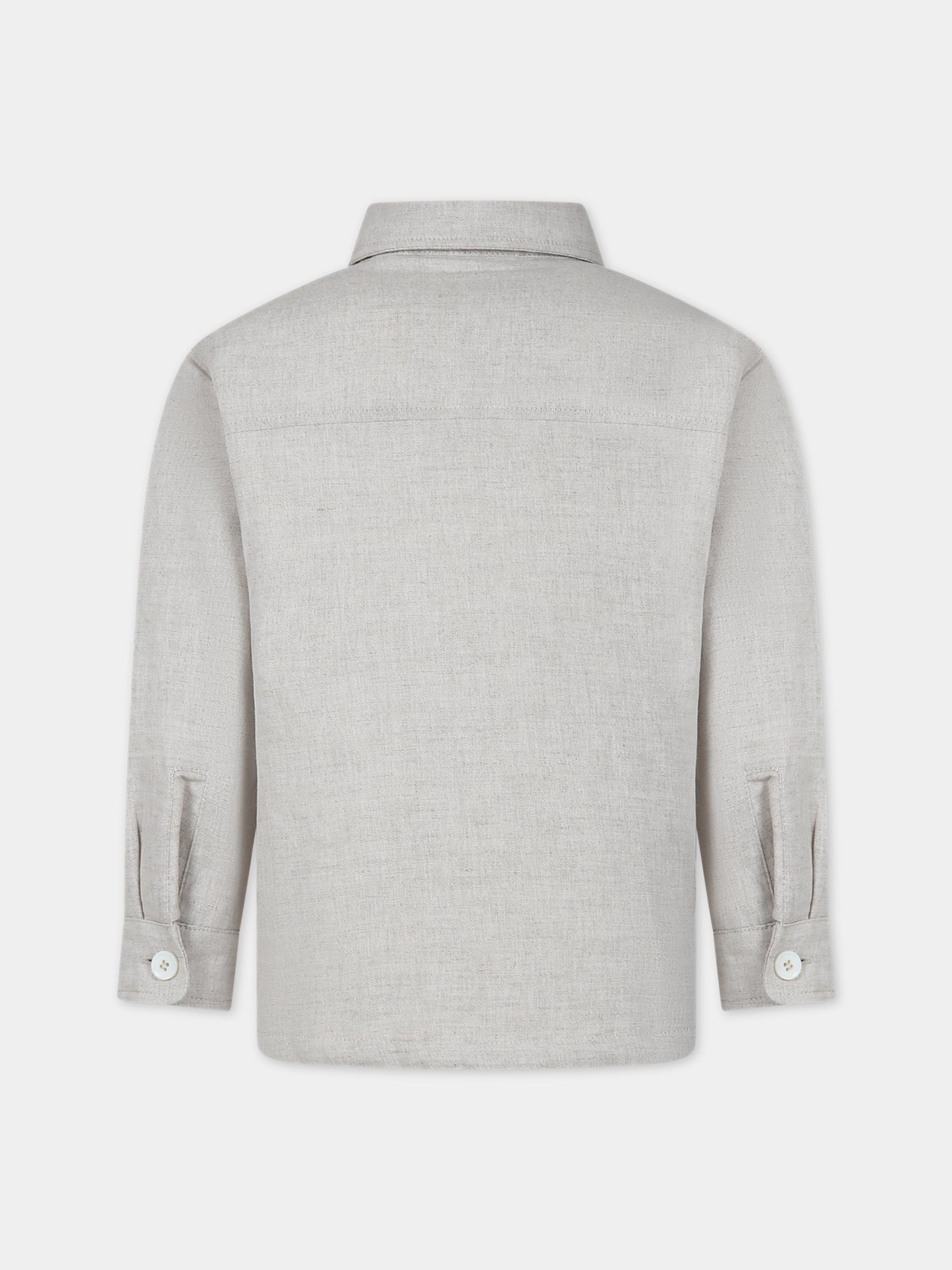 Giubbotto 'La Chemise Boulanger' beige per bambino con logo,Jacquemus,Q00006 237