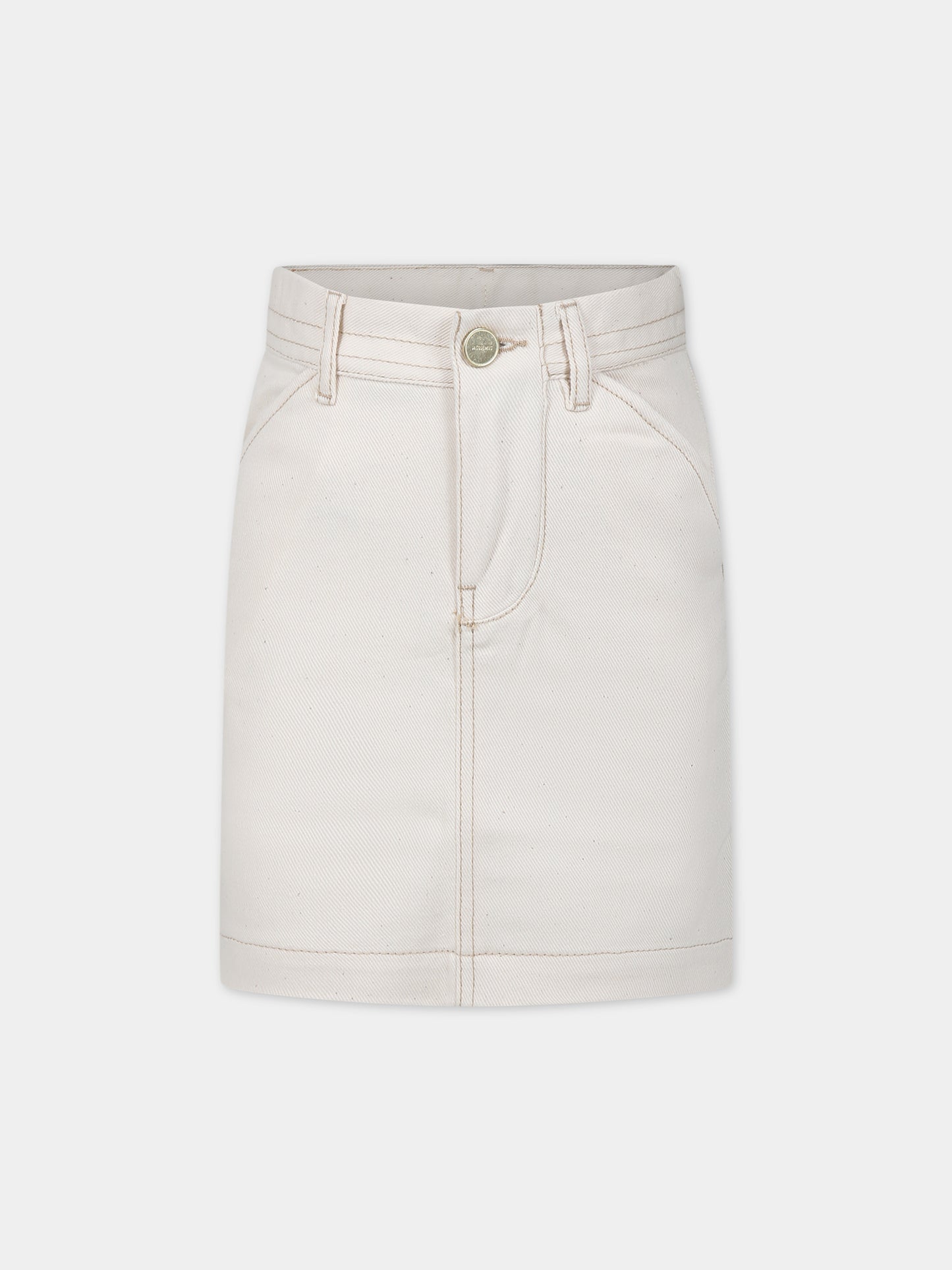Gonna 'La Jupe De Nîmes' avorio per bambina,Jacquemus,Q00027 148