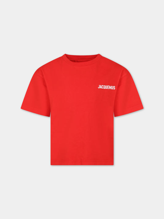 T-shirt 'Le t-shirt Jacquemus' rossa  per bambini,Jacquemus,Q00046 97E