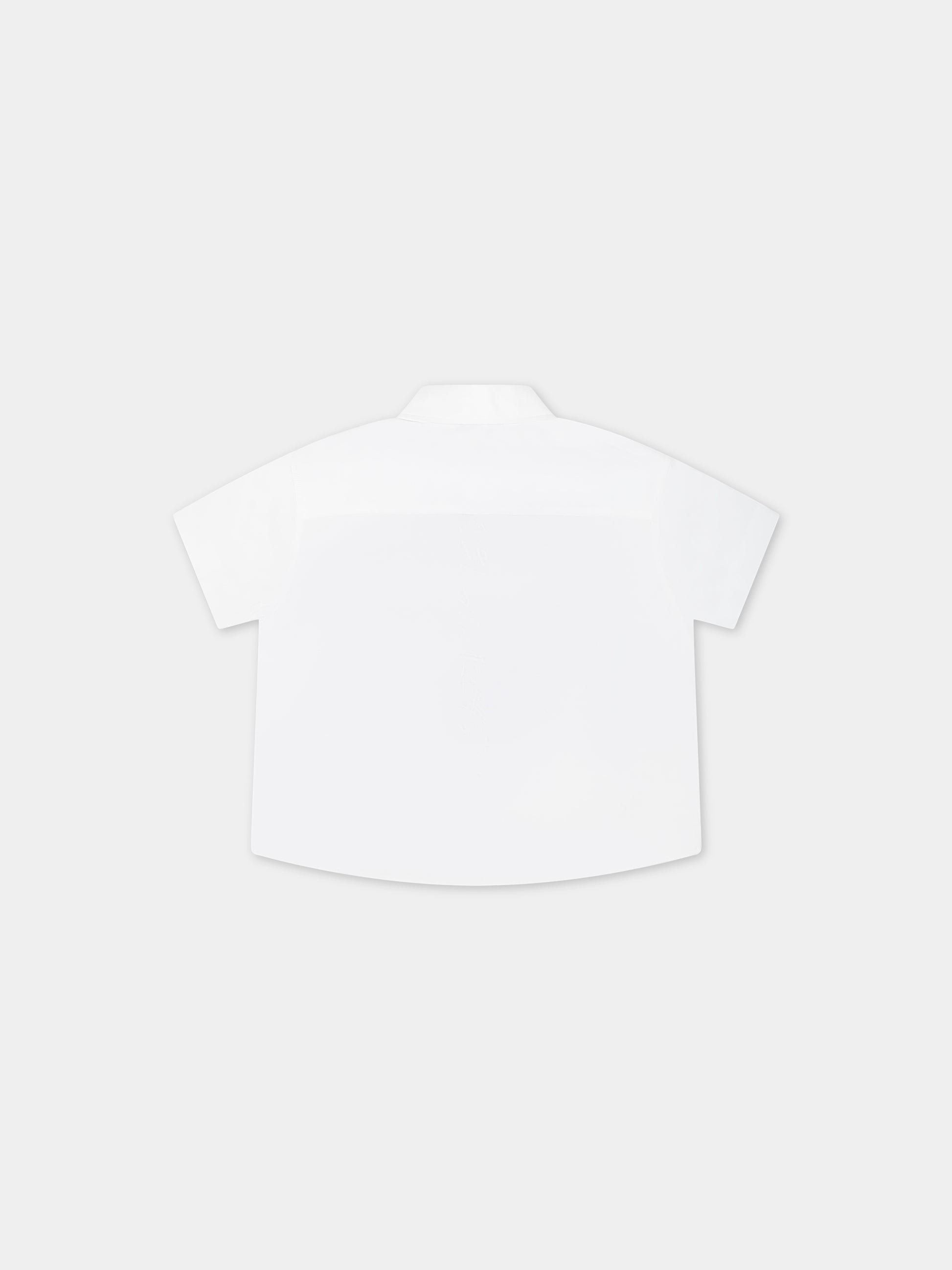 Camicia bianca per neonato con stampa,Burberry Kids,8073364 A1464