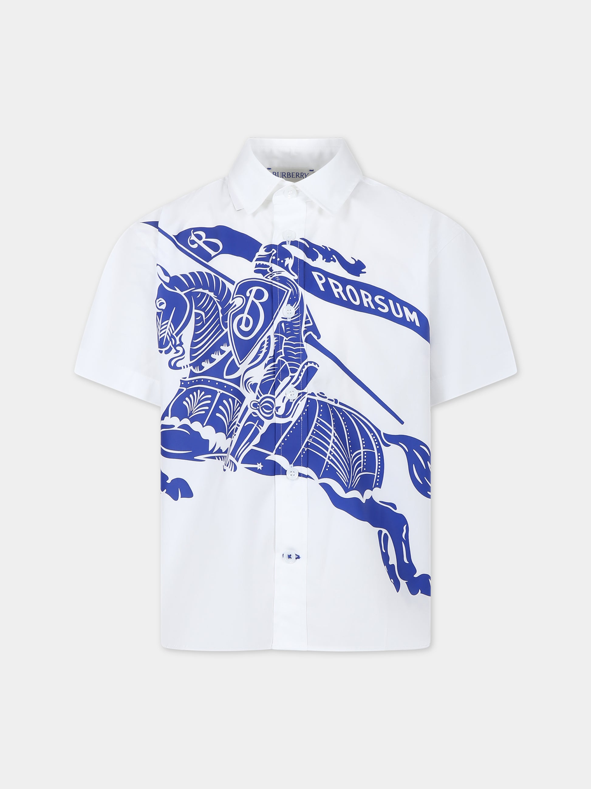 Camicia bianca per bambino con stampa,Burberry Kids,8073364 A1464