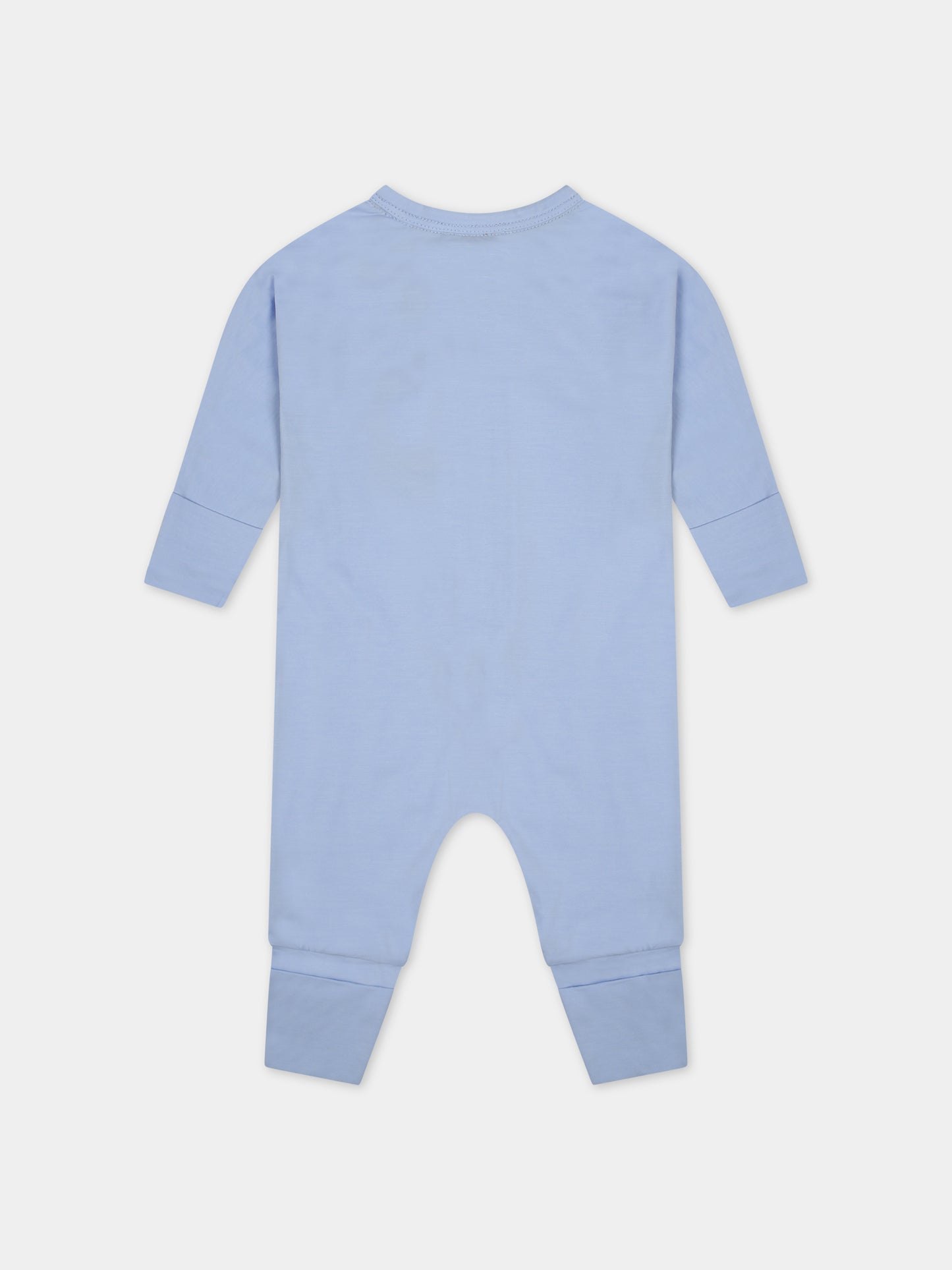 Set celeste per neonato con logo,Burberry Kids,8070278 B1955