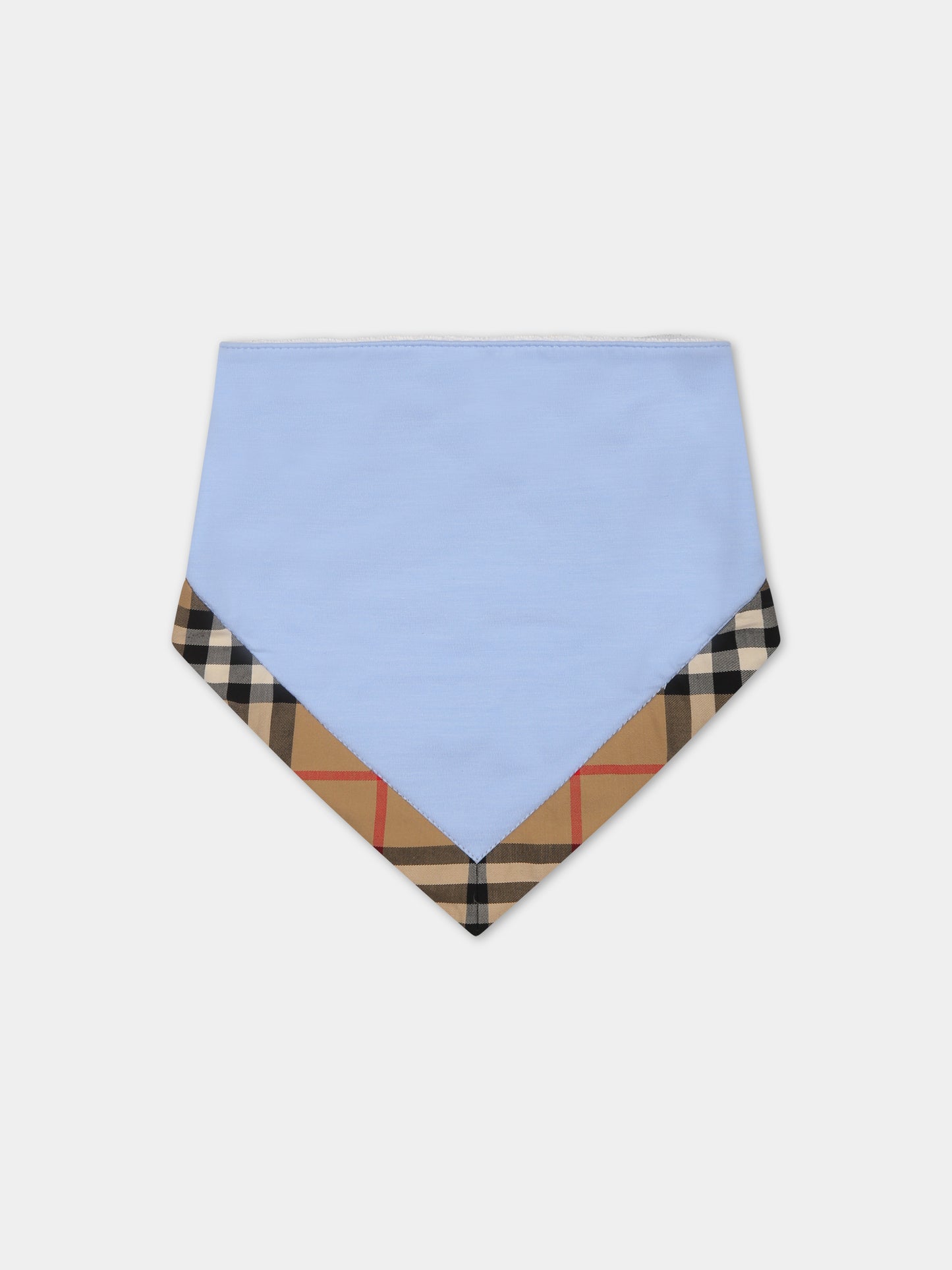 Set celeste per neonato con logo,Burberry Kids,8070278 B1955