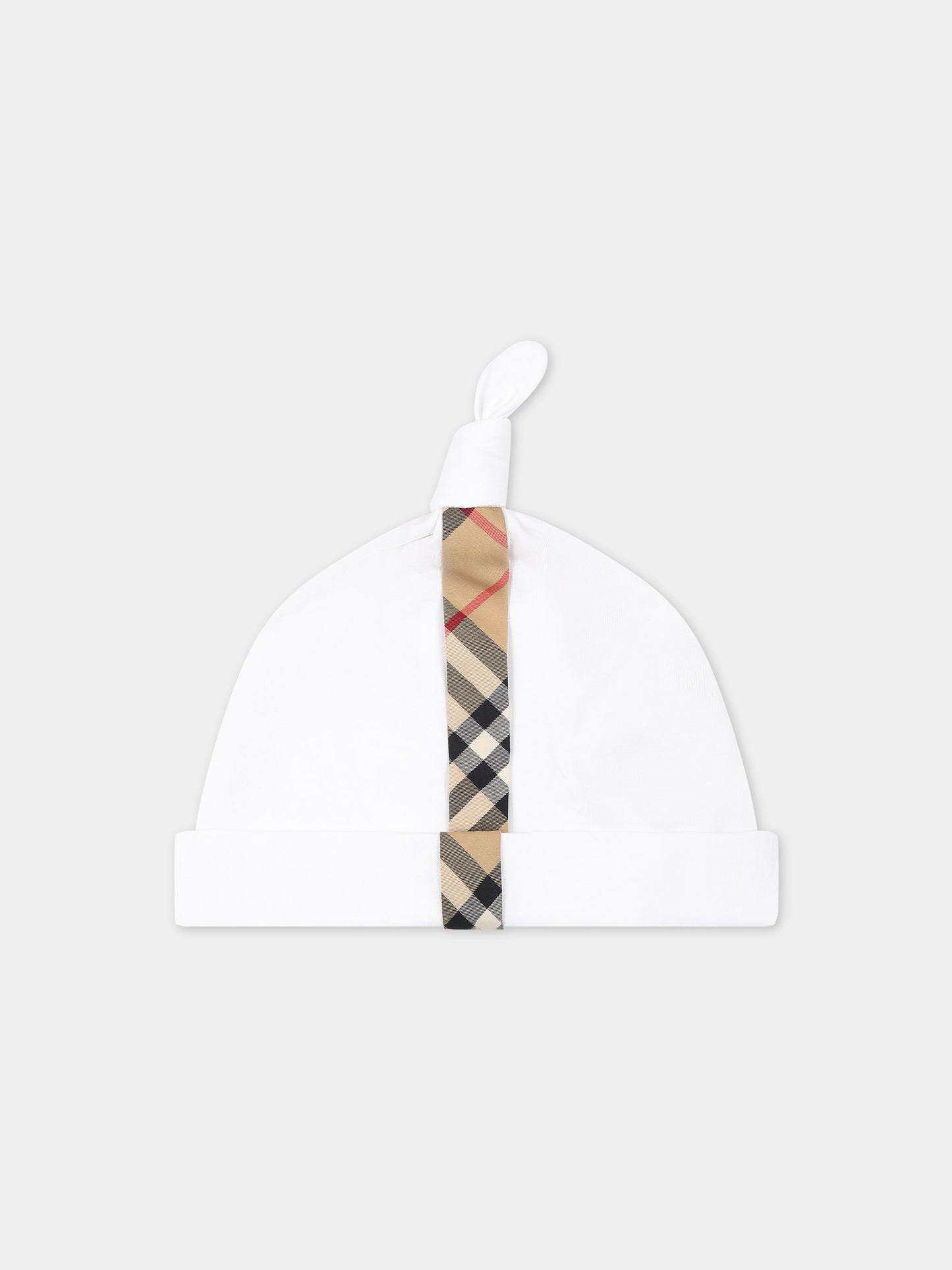 Set bianco per neonati con logo,Burberry Kids,8070264 A1464