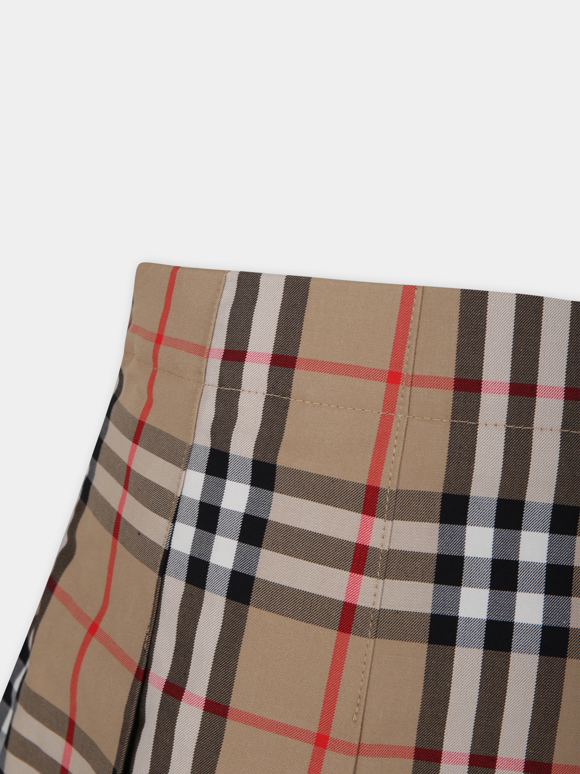 Gonna beige per bambina con iconico check vintage all-over,Burberry Kids,8073001 A7028