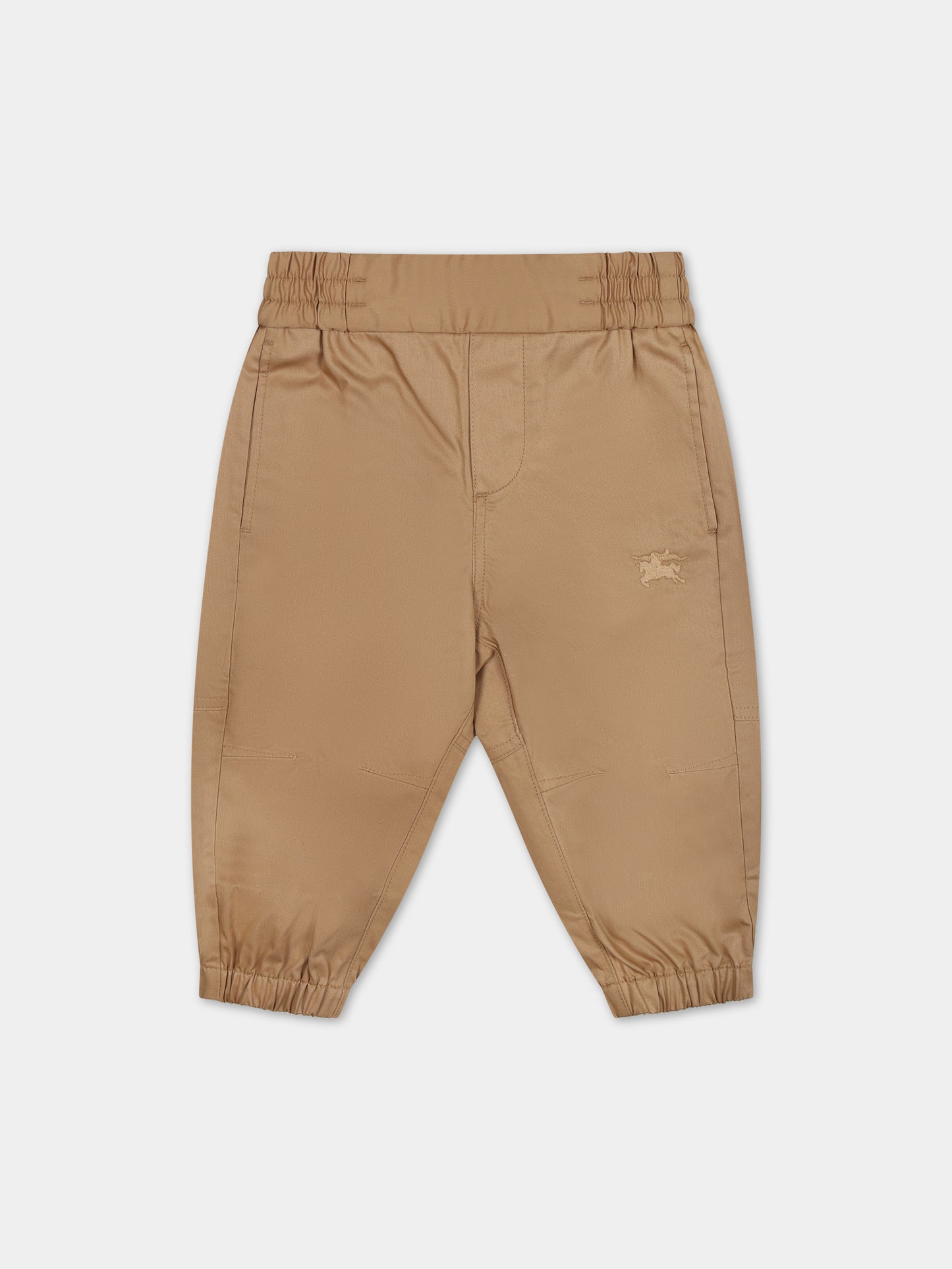 Pantaloni beige per neonato con logo,Burberry Kids,8078328 A7026
