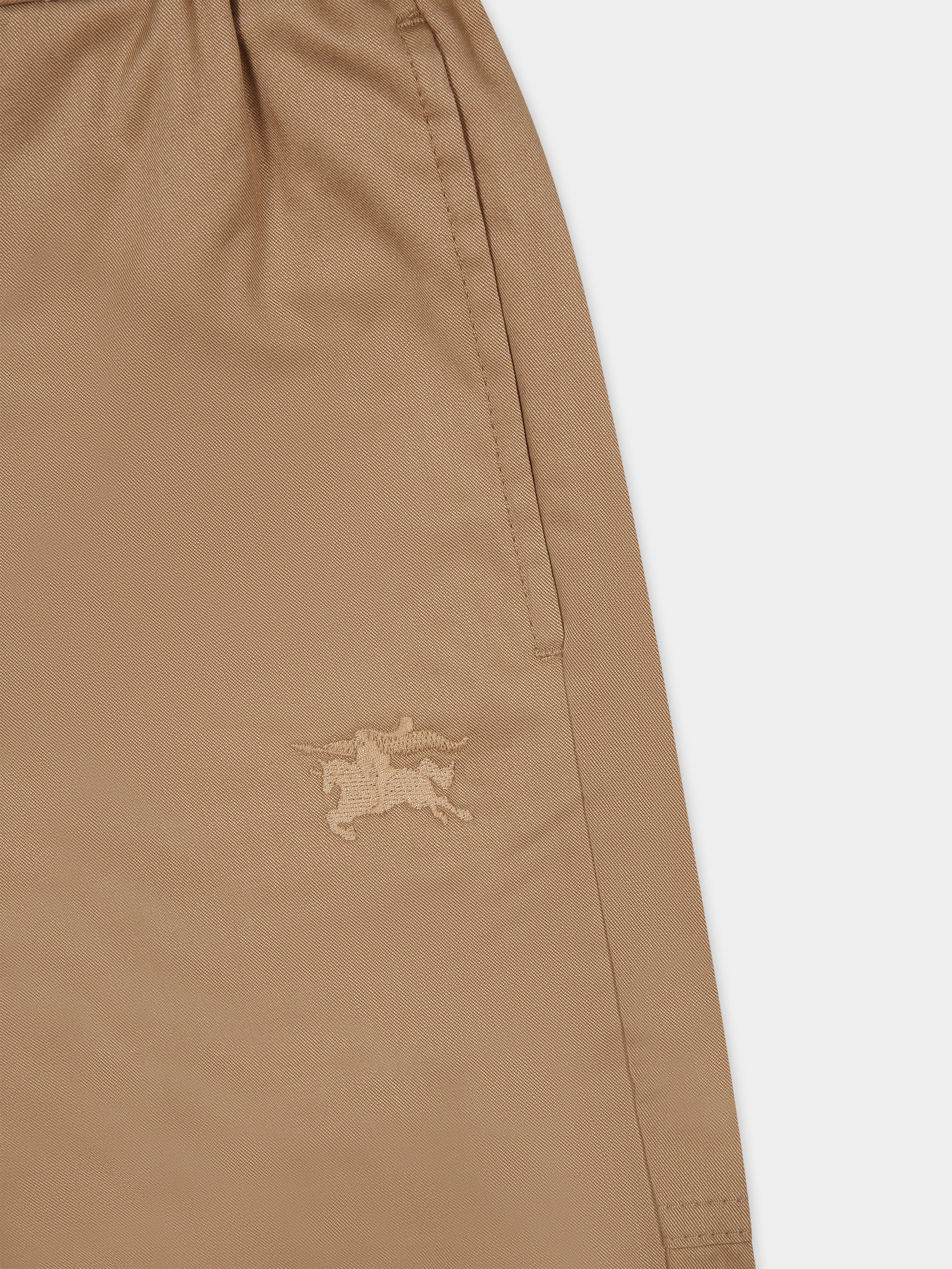 Pantaloni beige per neonato con logo,Burberry Kids,8078328 A7026