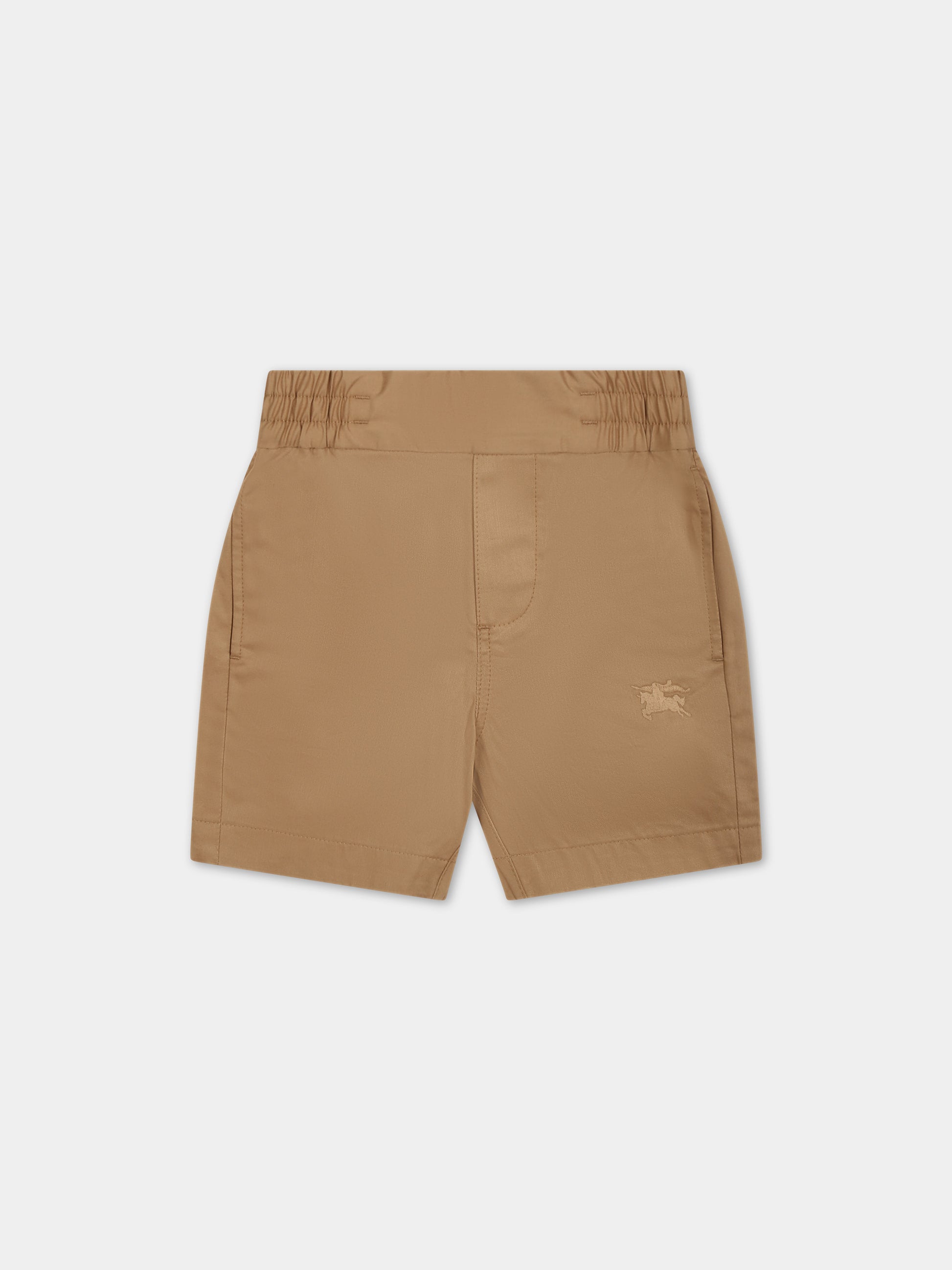 Shorts beige per neonato con logo,Burberry Kids,8078331 A7026