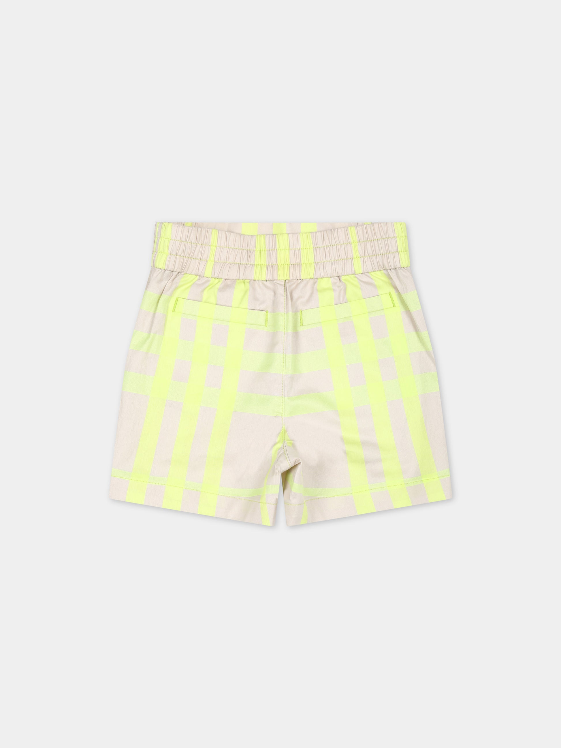Shorts beige per neonato con check,Burberry Kids,8078771 B8263