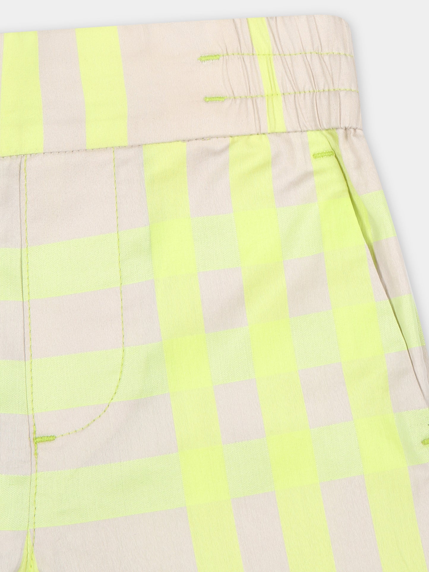 Shorts beige per neonato con check,Burberry Kids,8078771 B8263