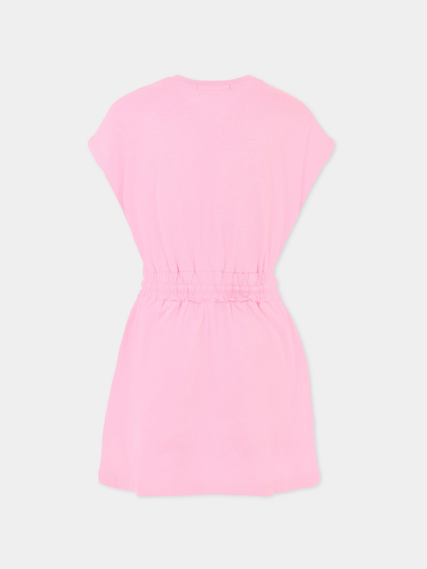 Vestito rosa per bambina con logo,Msgm Kids,MS029327 042