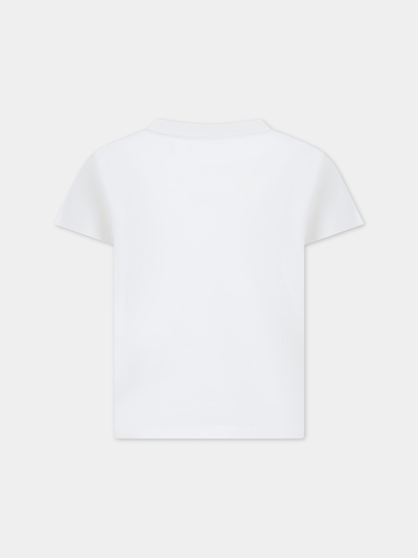 T-shirt bianca per bambina con logo,Versace,1009092 1A09707 2W310