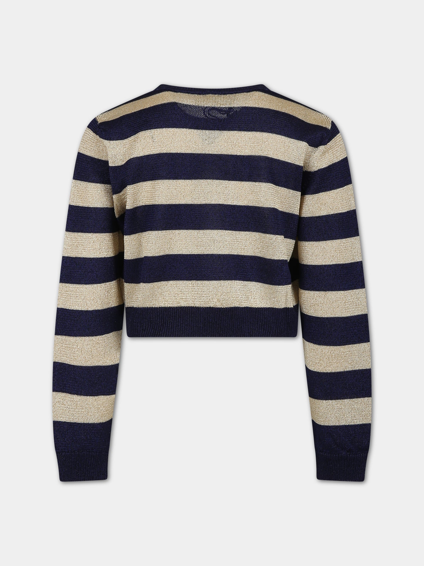 Mglione per bambina con logo e dettagli lurex,Versace,1013778 1A09685 2U500