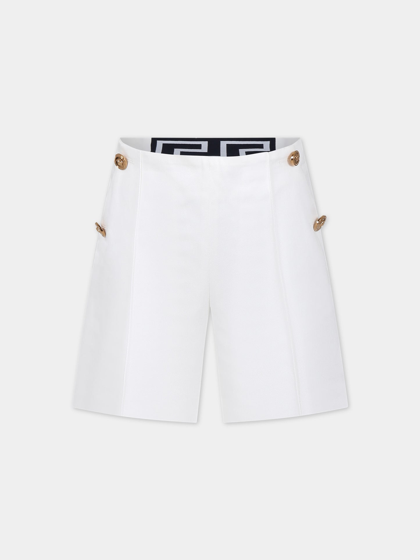 Shorts elegante bianco per bambina,Versace,1013649 1A09209 1W010