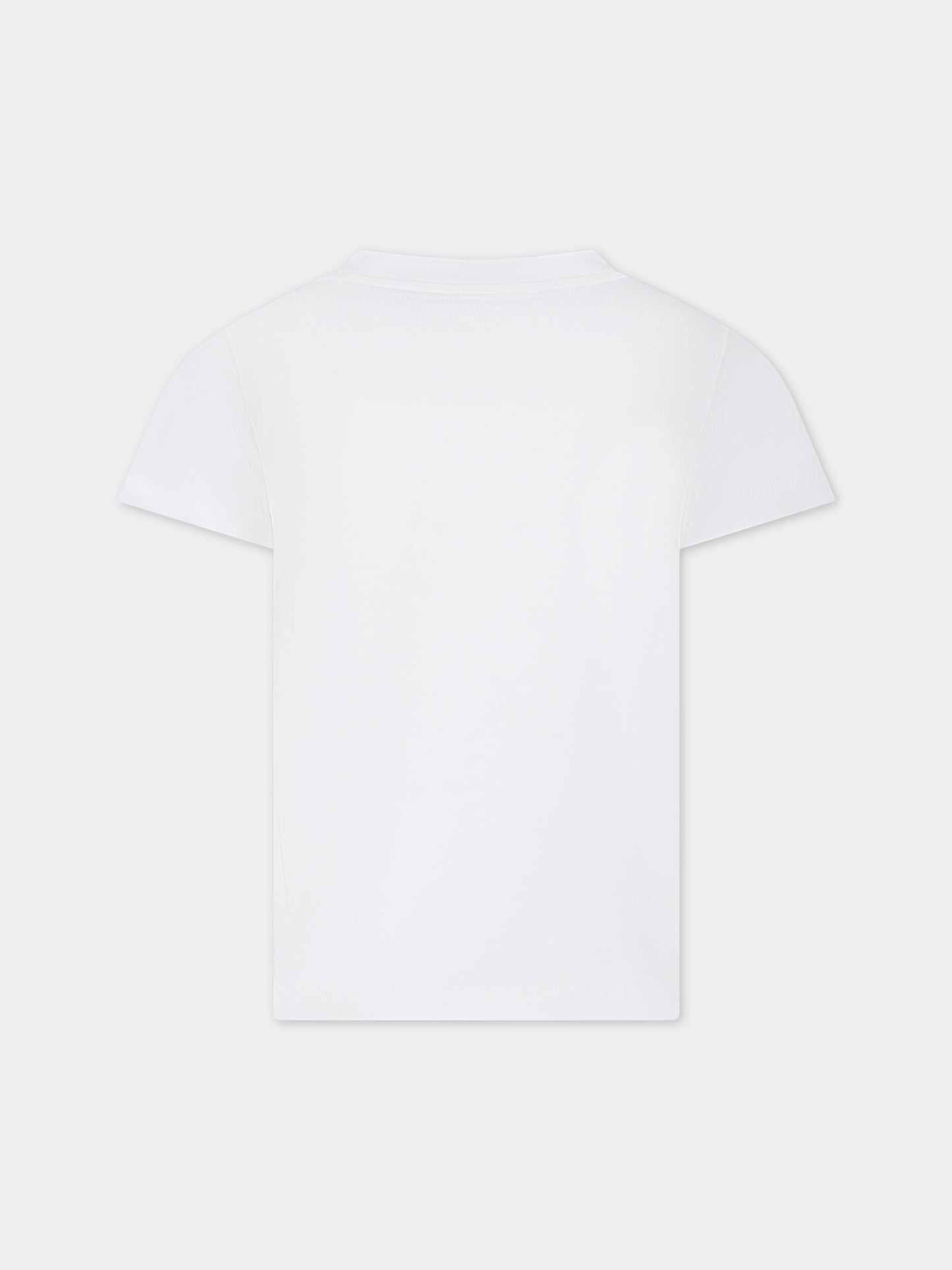 T-shirt bianca per bambino con stampa ancora,Versace,1000129 1A09841 2W070