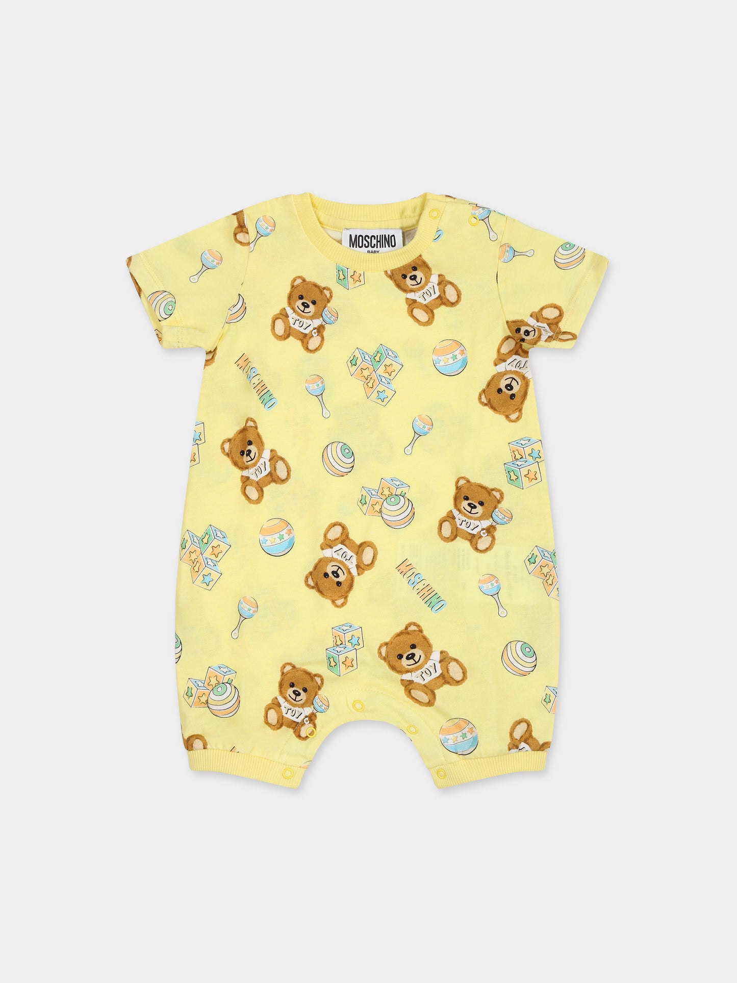 Set giallo per neonati con Teddy Bear,Moschino Kids,MPY02P LAB59 84490