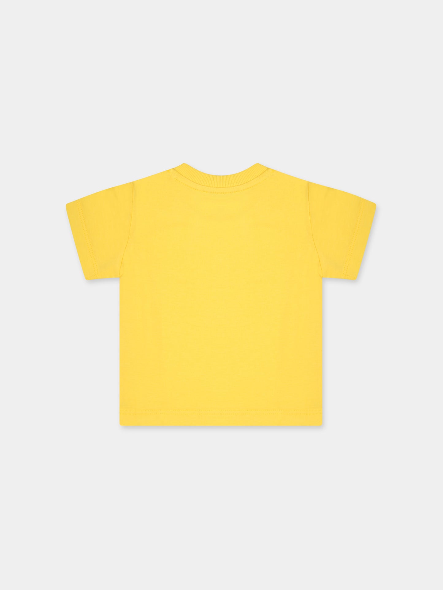T-shirt gialla per neonati con Teddy Bear,Moschino Kids,MUM03K LAA24 50162