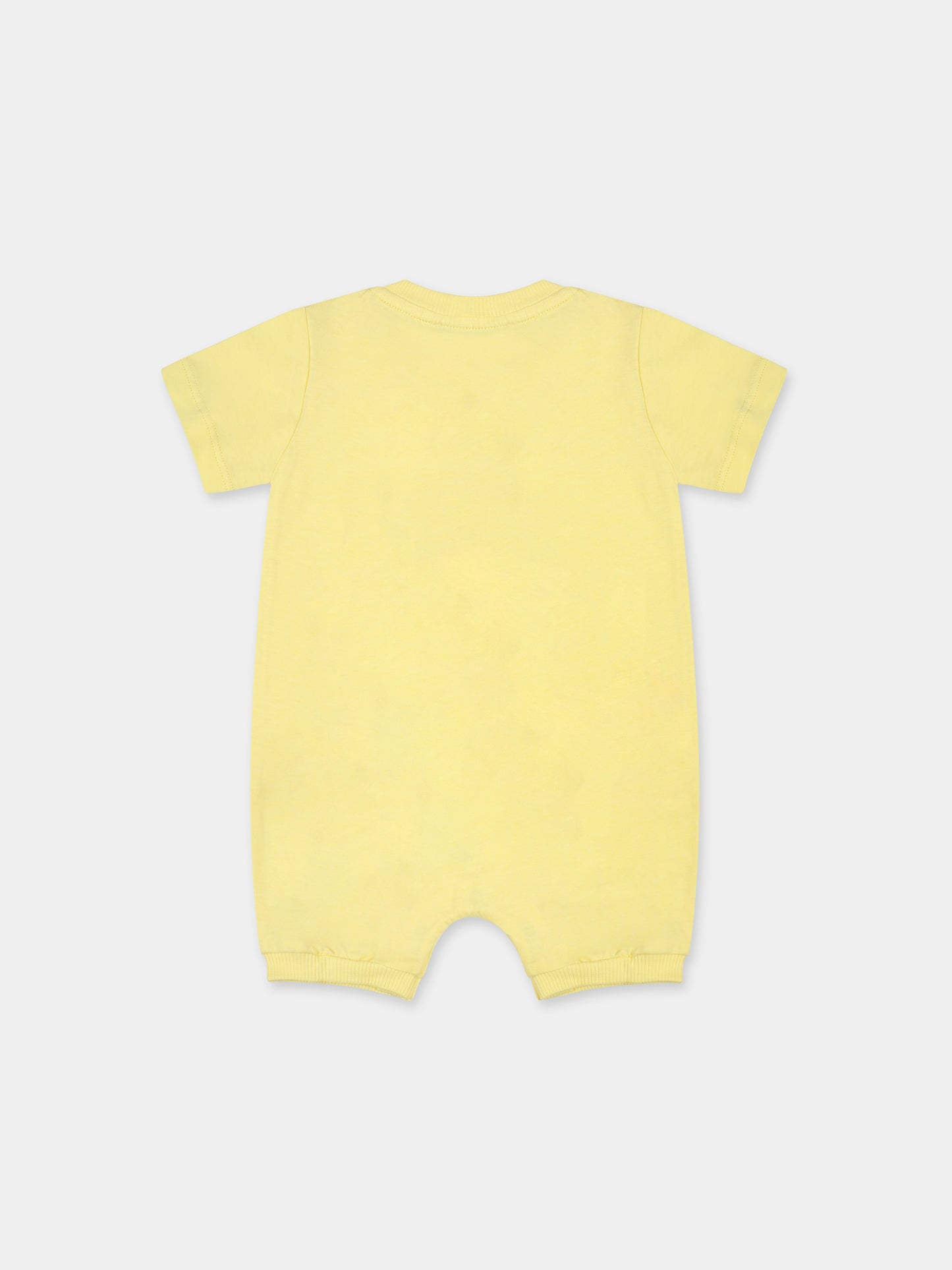 Pagliaccetto giallo per neonato con Teddy bear e logo,Moschino Kids,MUT037 LAA03 50230