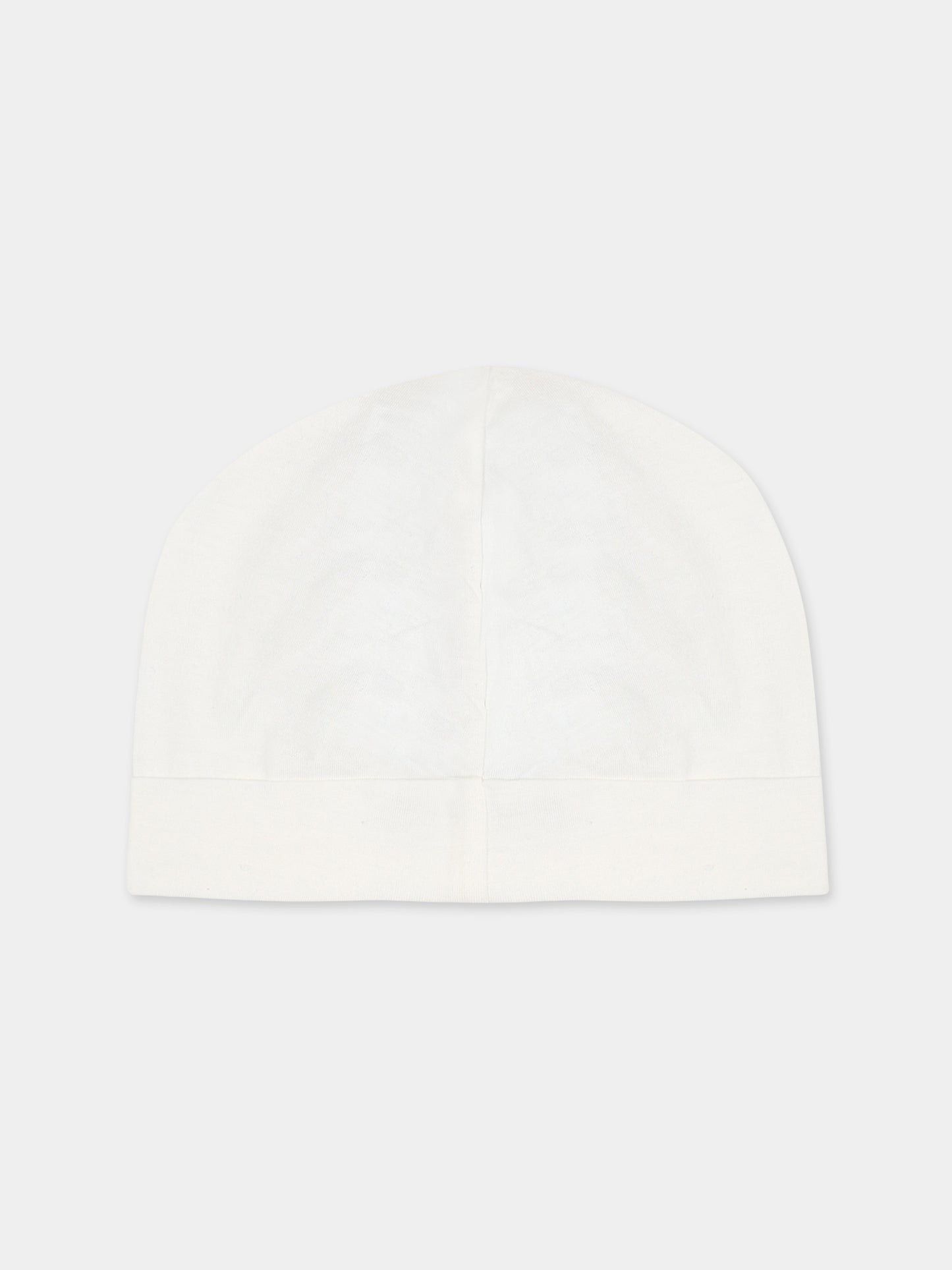 Cappello bianco per neonati con Teddy bear e logo,Moschino Kids,MVX031 LAA03 10063