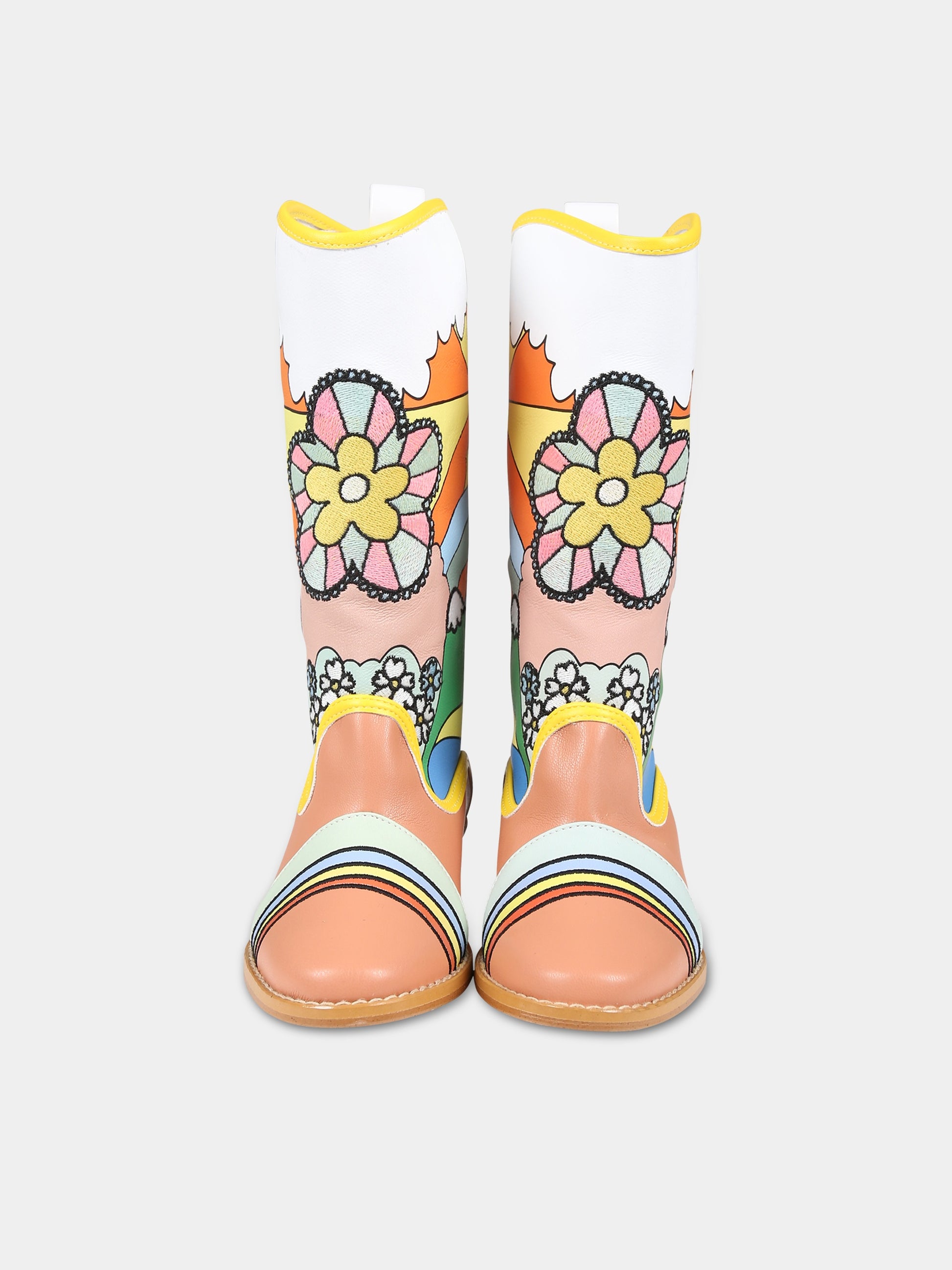 Stivali multicolor per bambina con stampa,Stella Mccartney Kids,TS0A36 Z1168 999