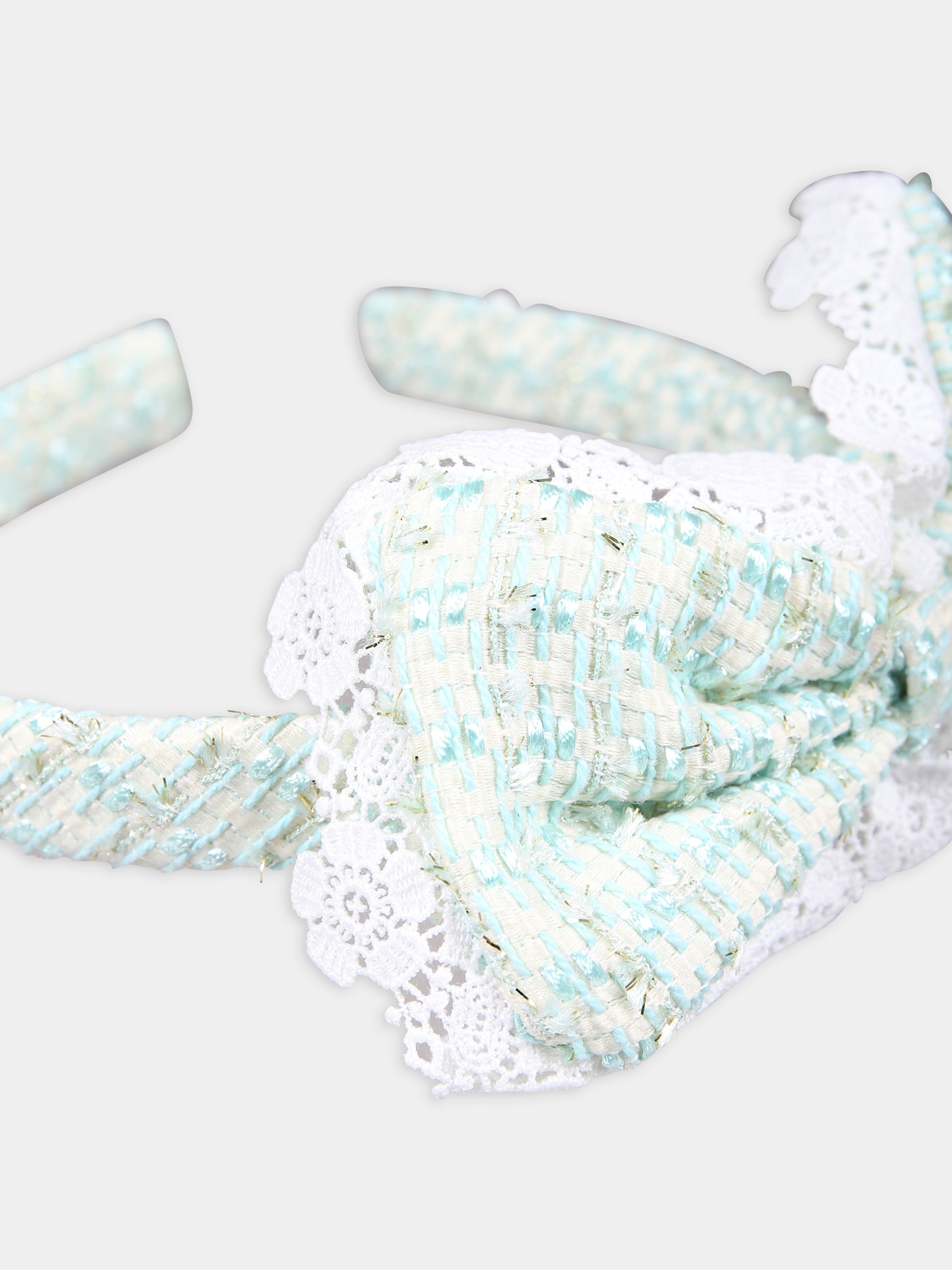 Cerchietto verde per bambina con fiocco,Self-portrait,RS24 739 G