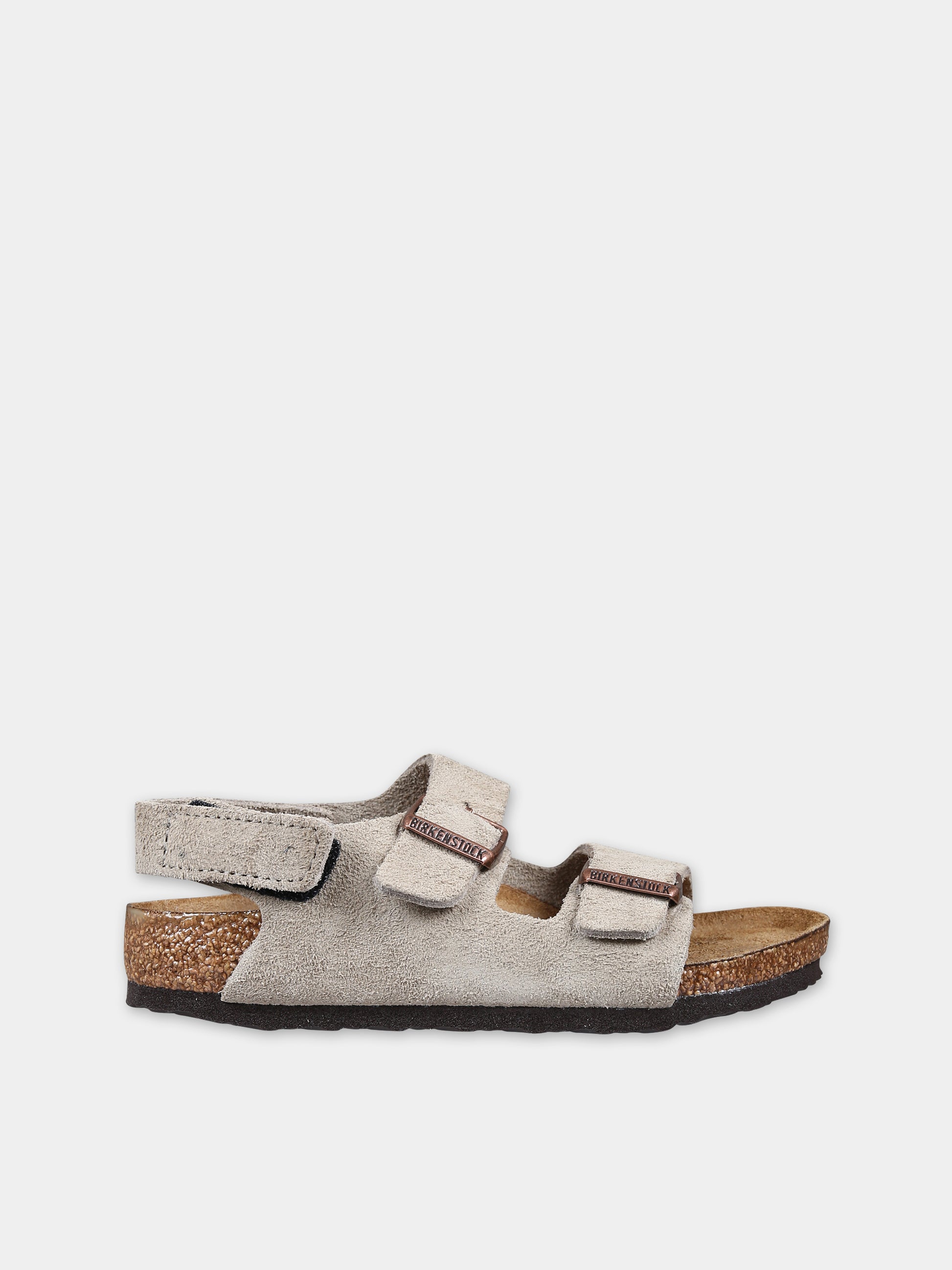 Sandali Milano beige per bambini con logo,Birkenstock,1021723 TAUPE