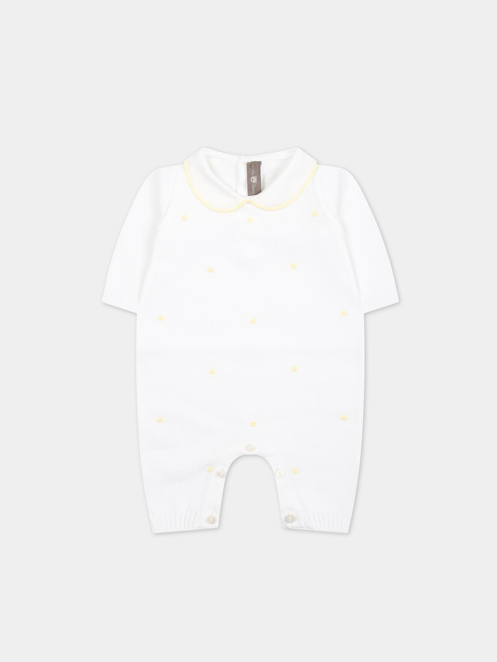 Tutina bianca per neonati,Little Bear,8113 BIANCO/GIALLO