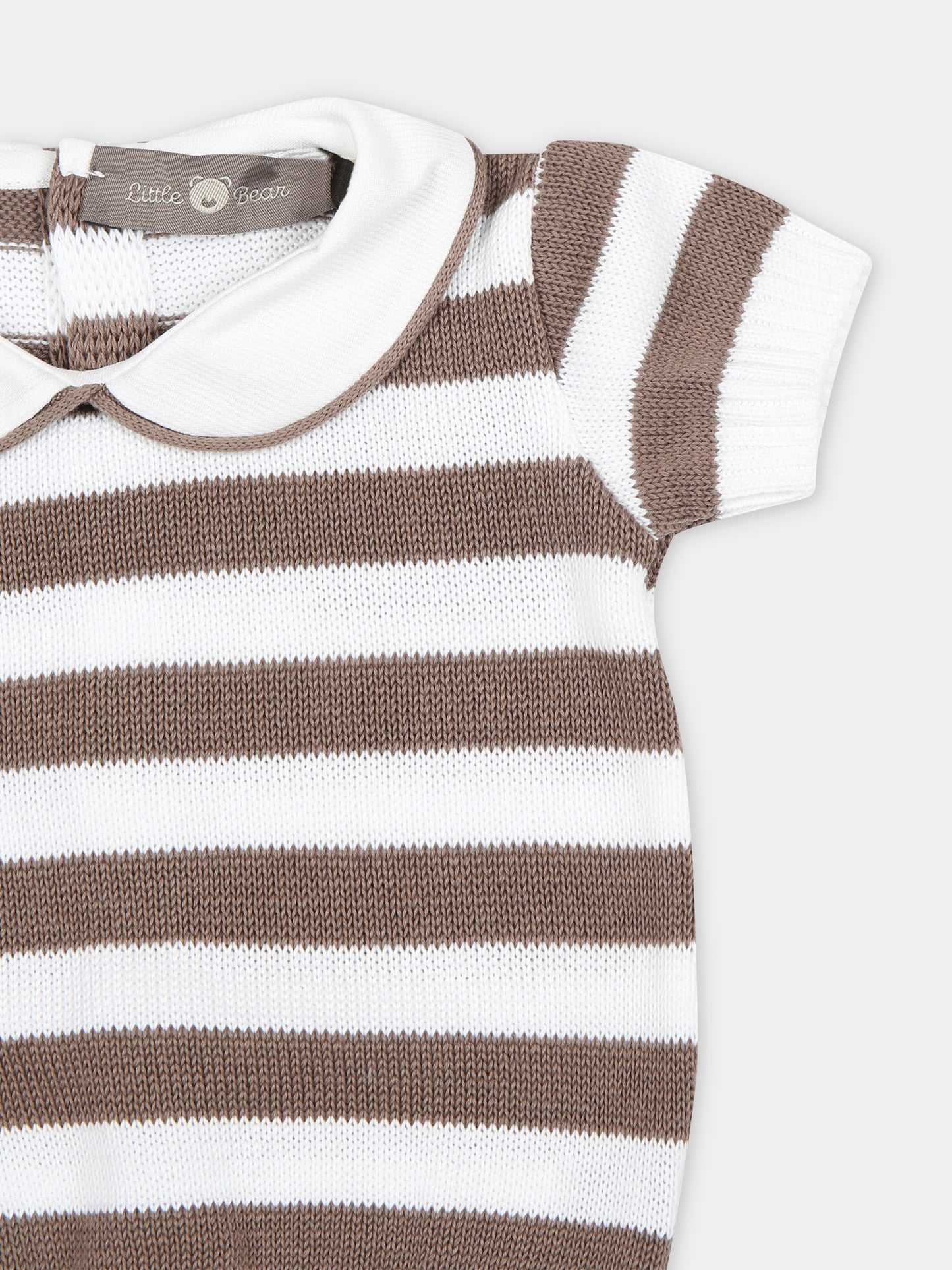 Completo nascita multicolor per neonati,Little Bear,8109 BIANCO/CACAO