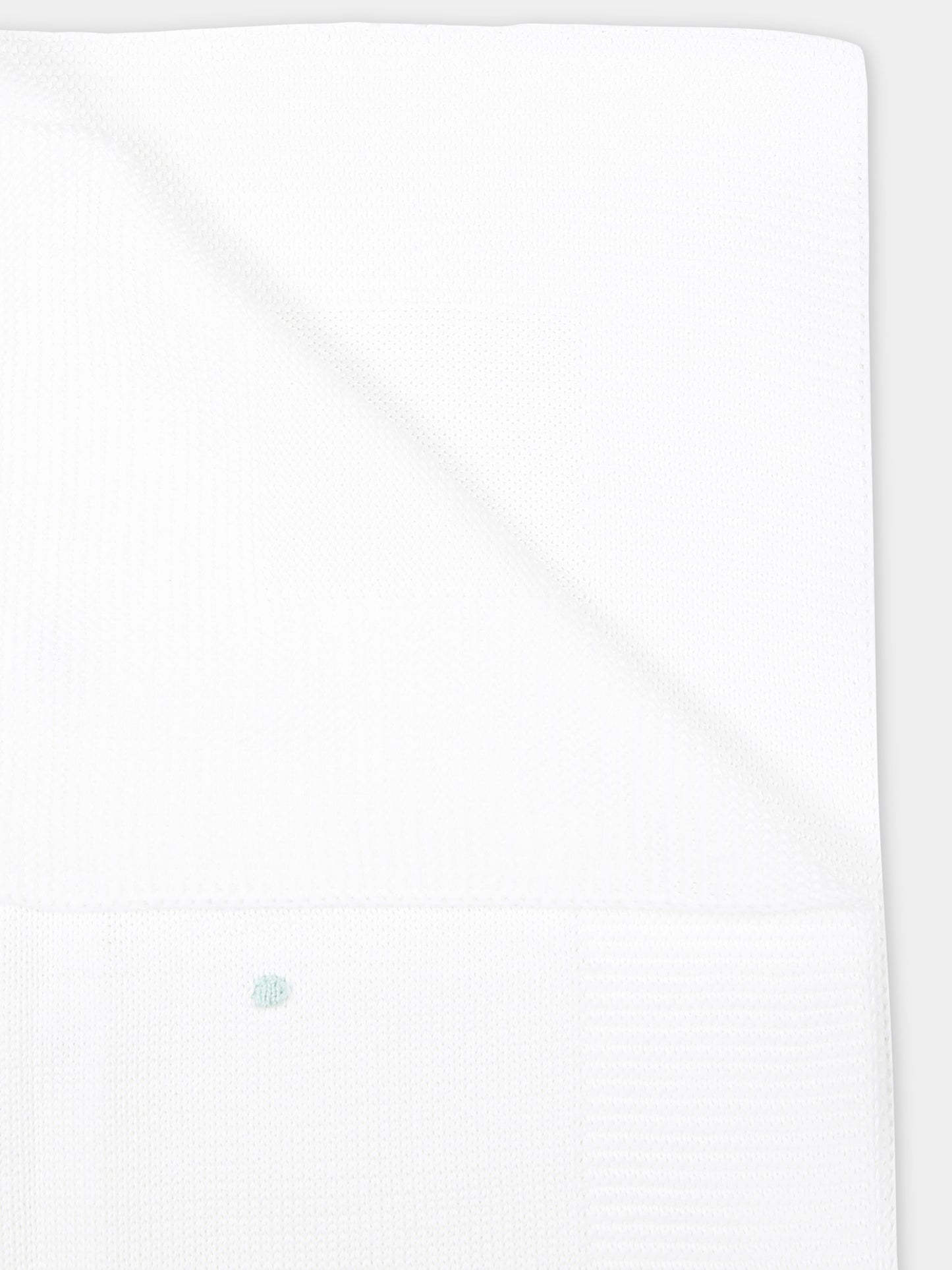 Coperta bianca per neonati con pois verdi,Little Bear,8102 BIANCO/MENTA